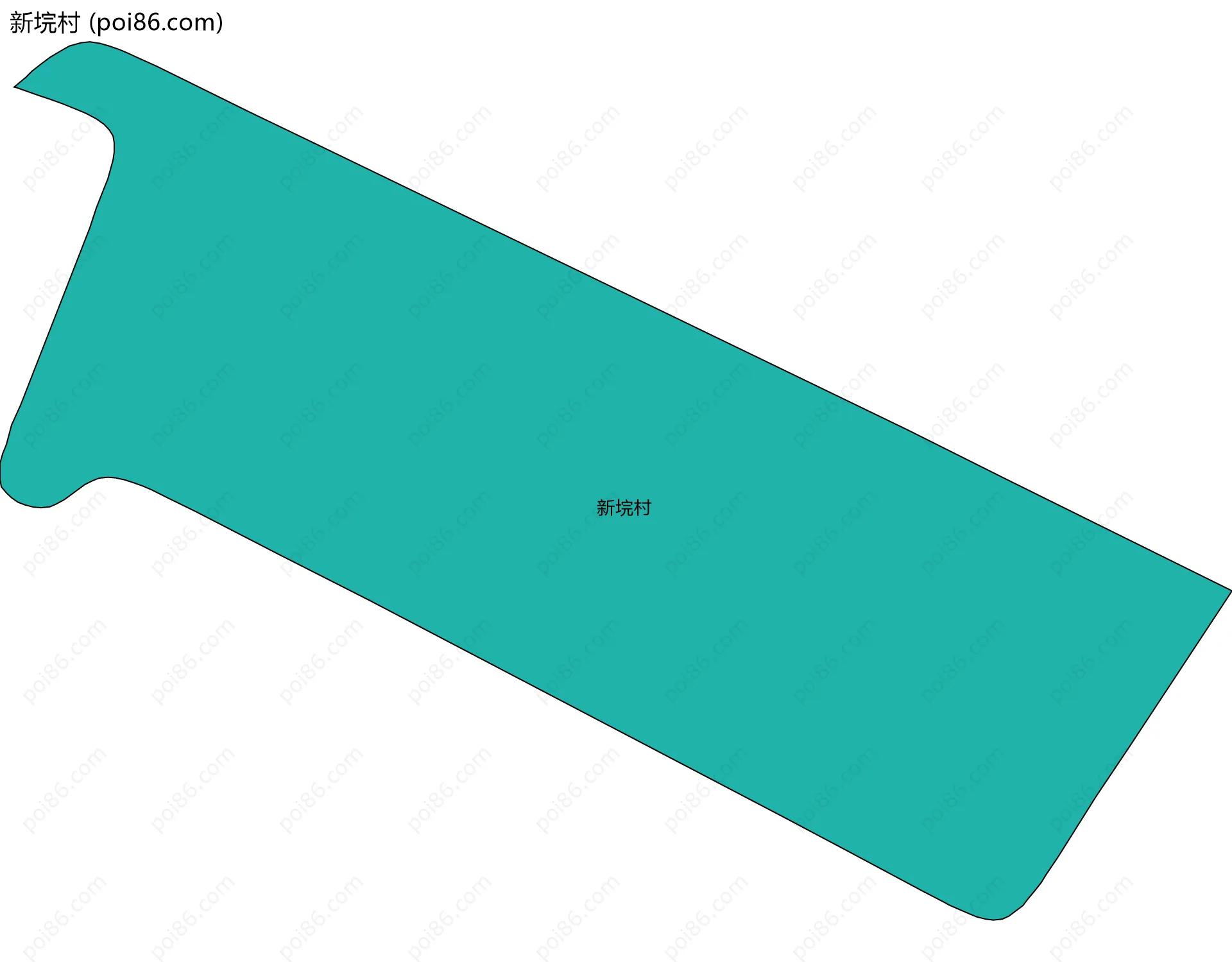 新垸村边界地图