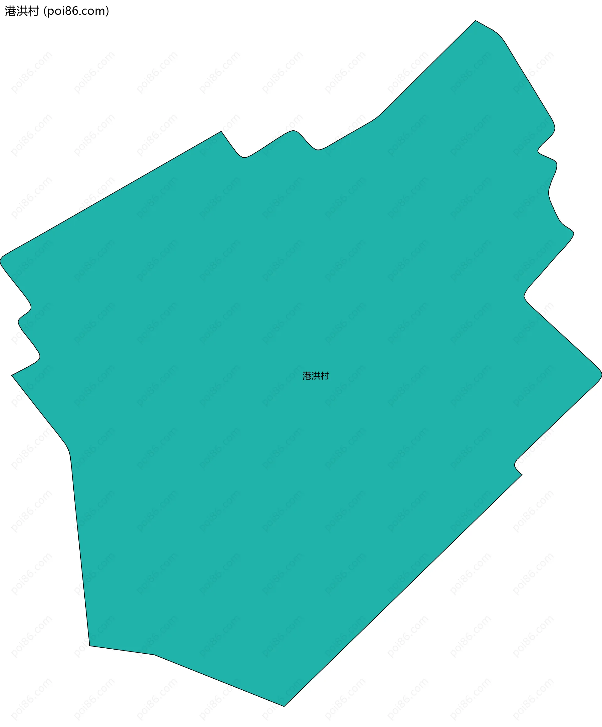 港洪村边界地图