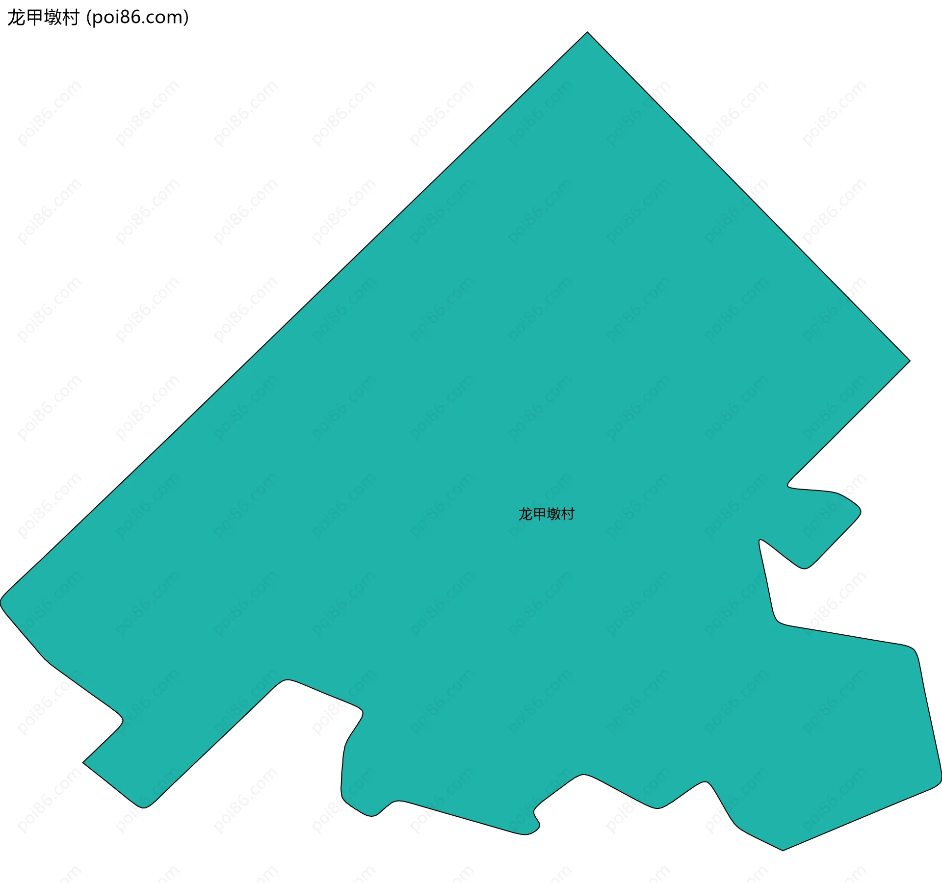 龙甲墩村边界地图