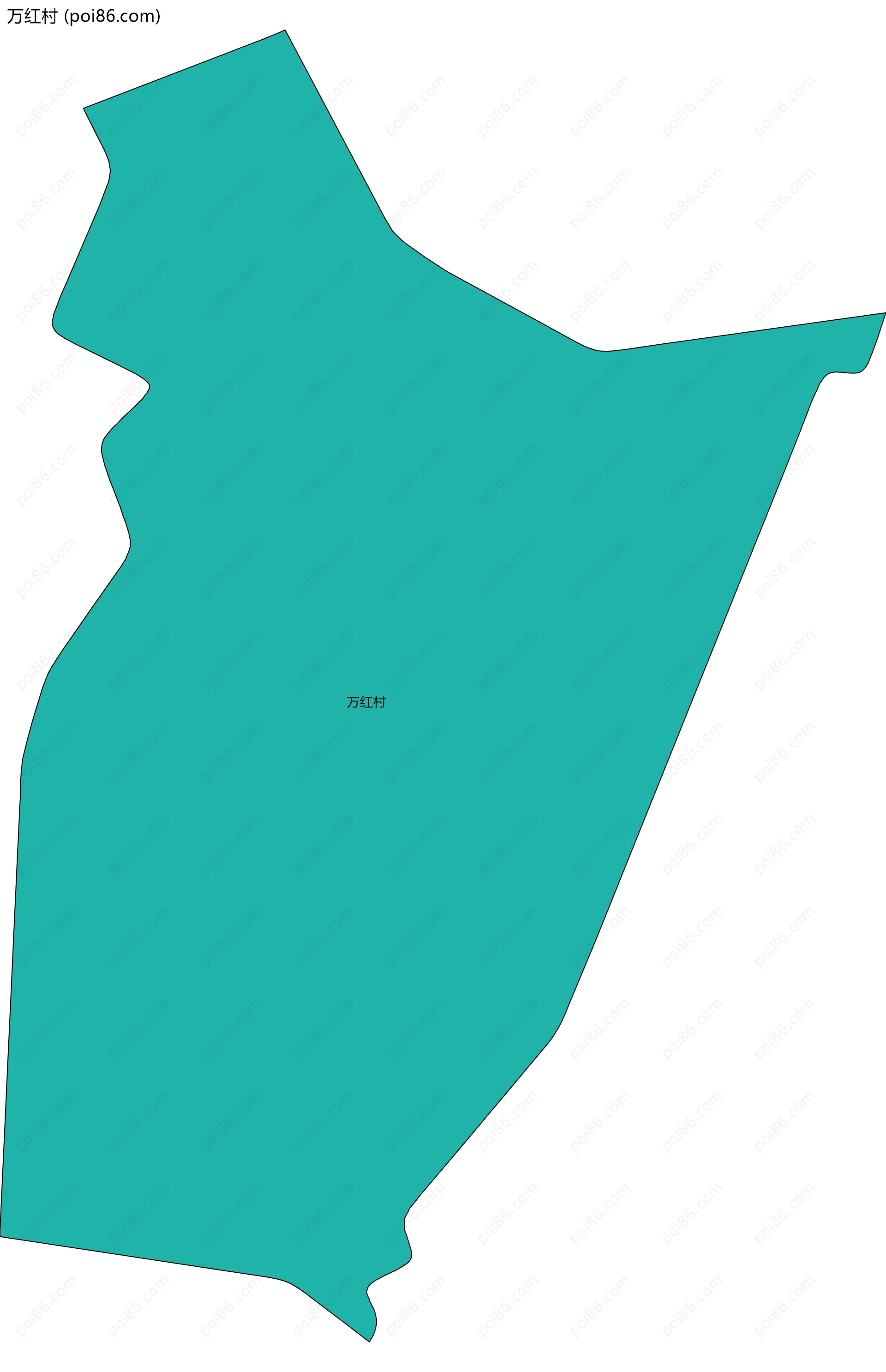 万红村边界地图