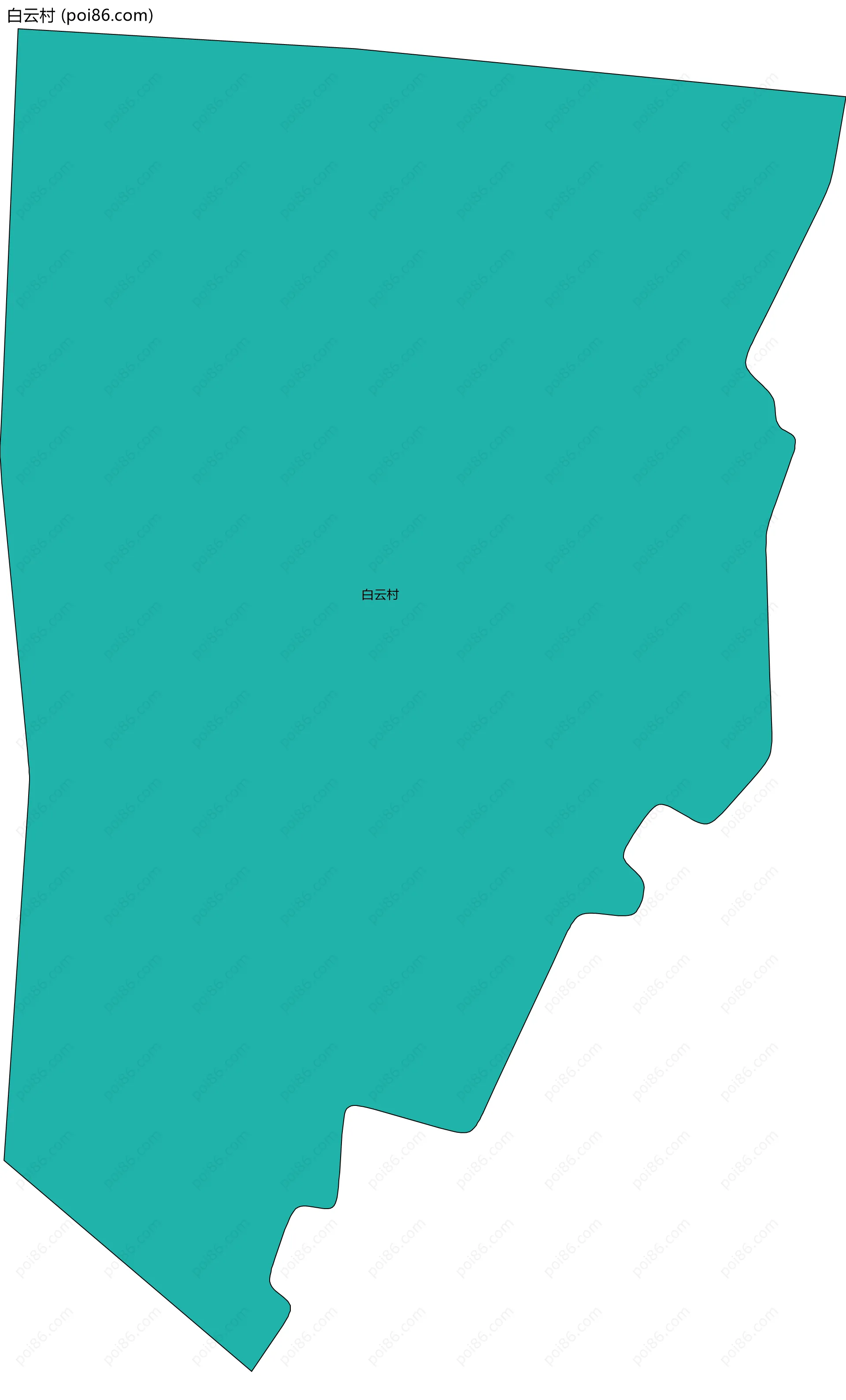 白云村边界地图