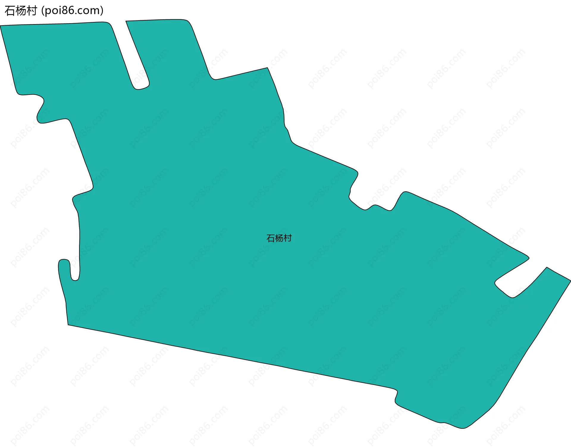 石杨村边界地图