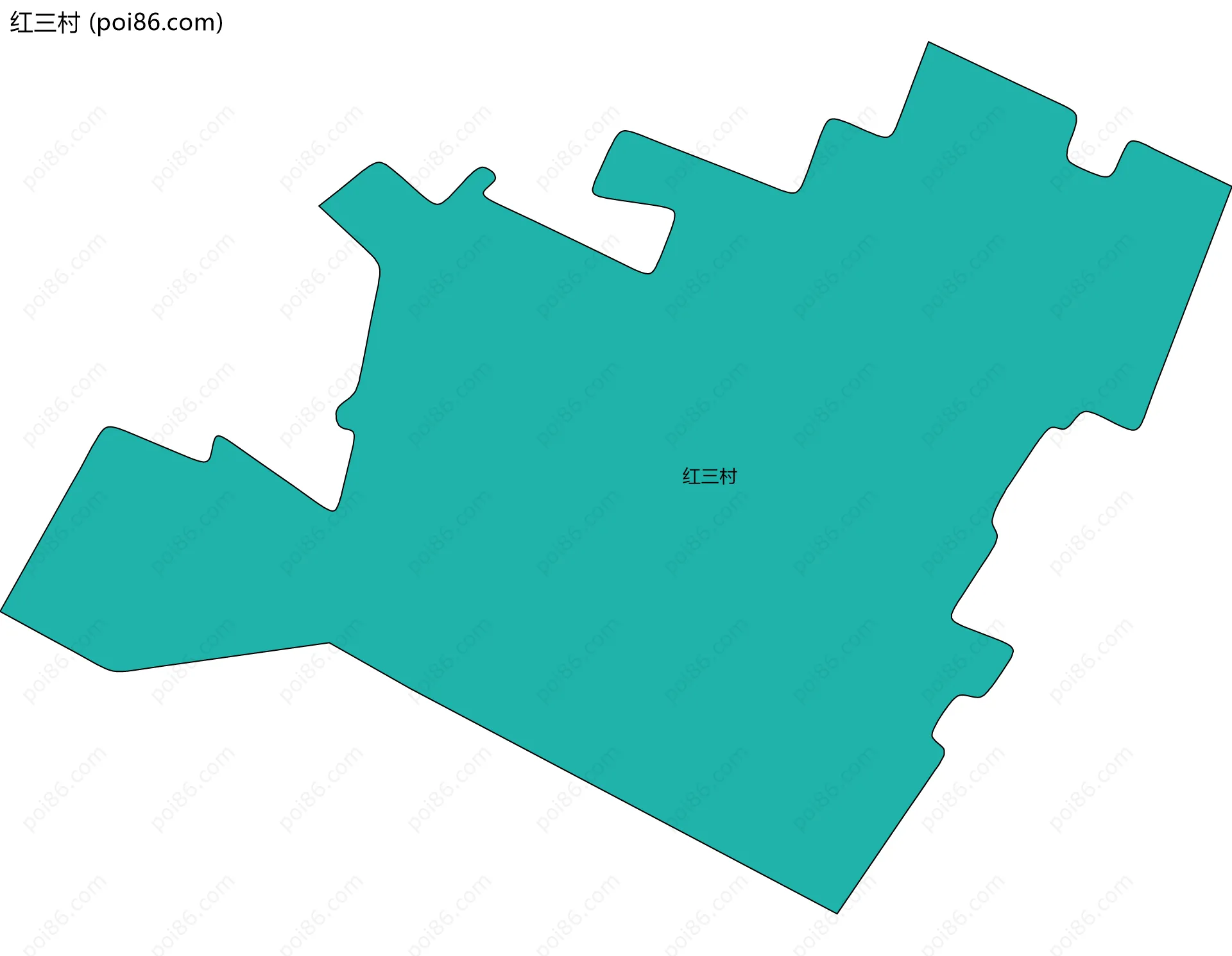 红三村边界地图