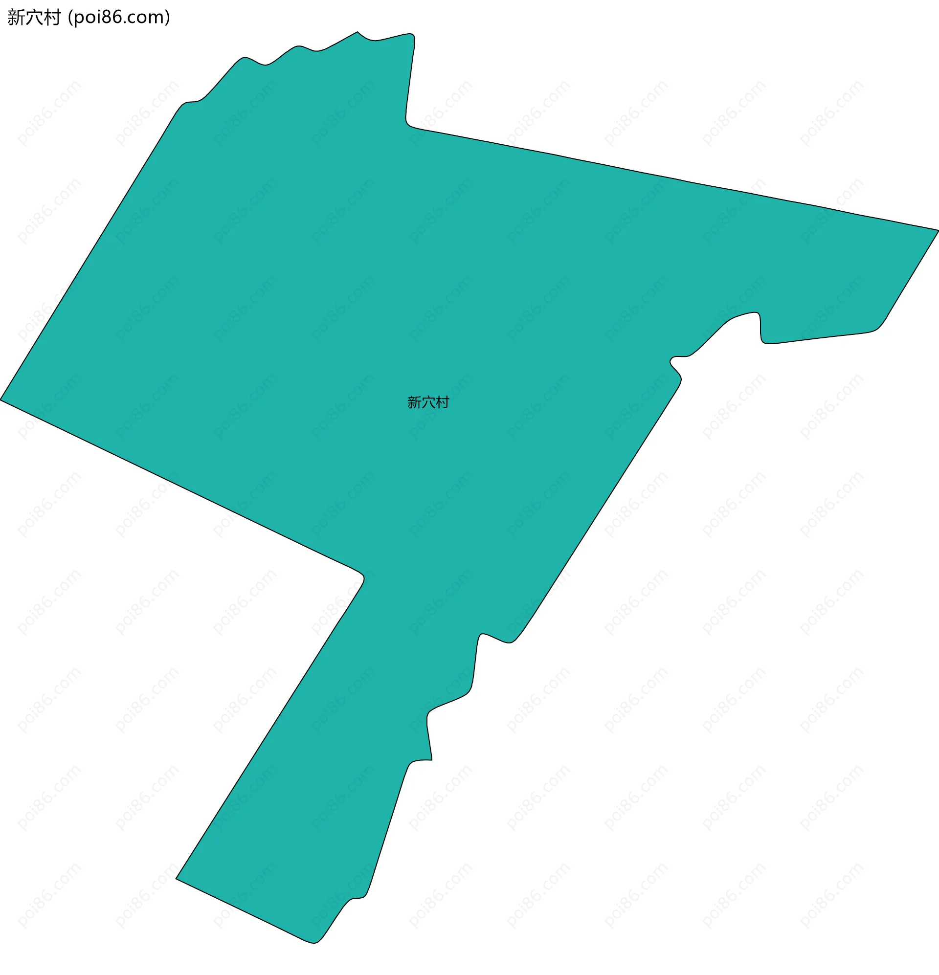新穴村边界地图