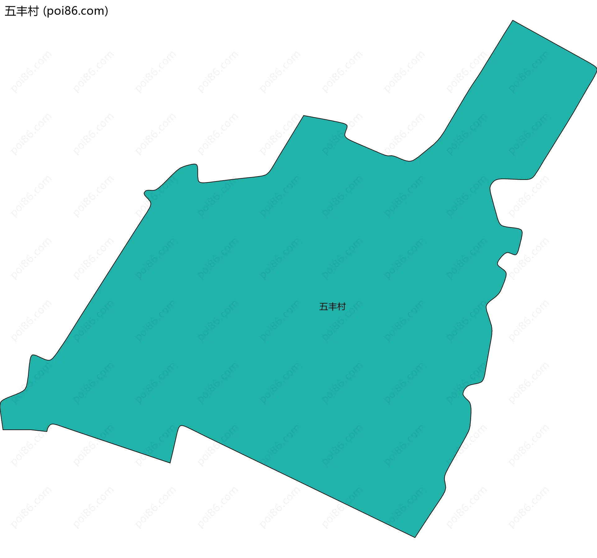 五丰村边界地图
