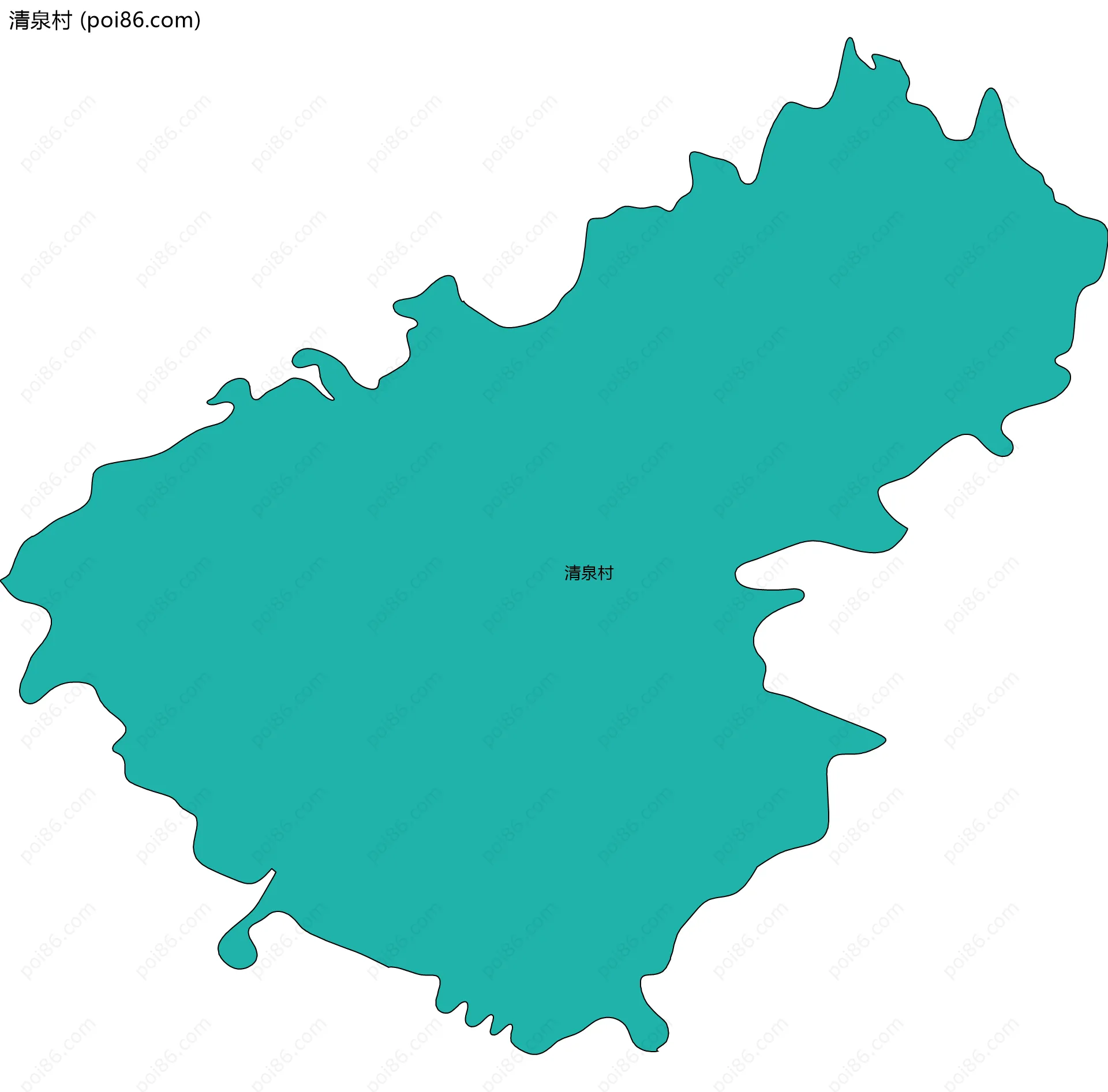 清泉村边界地图