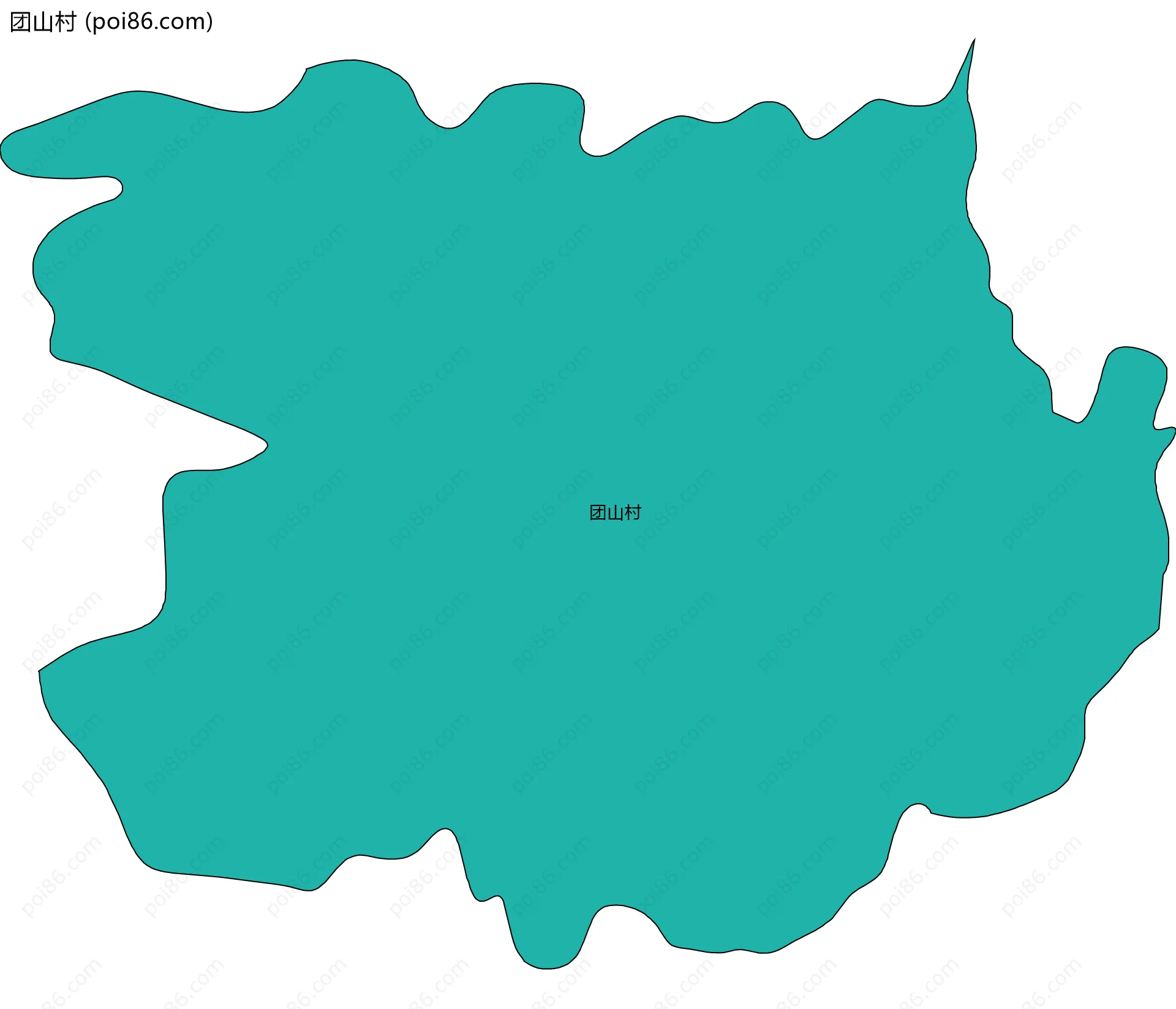 团山村边界地图