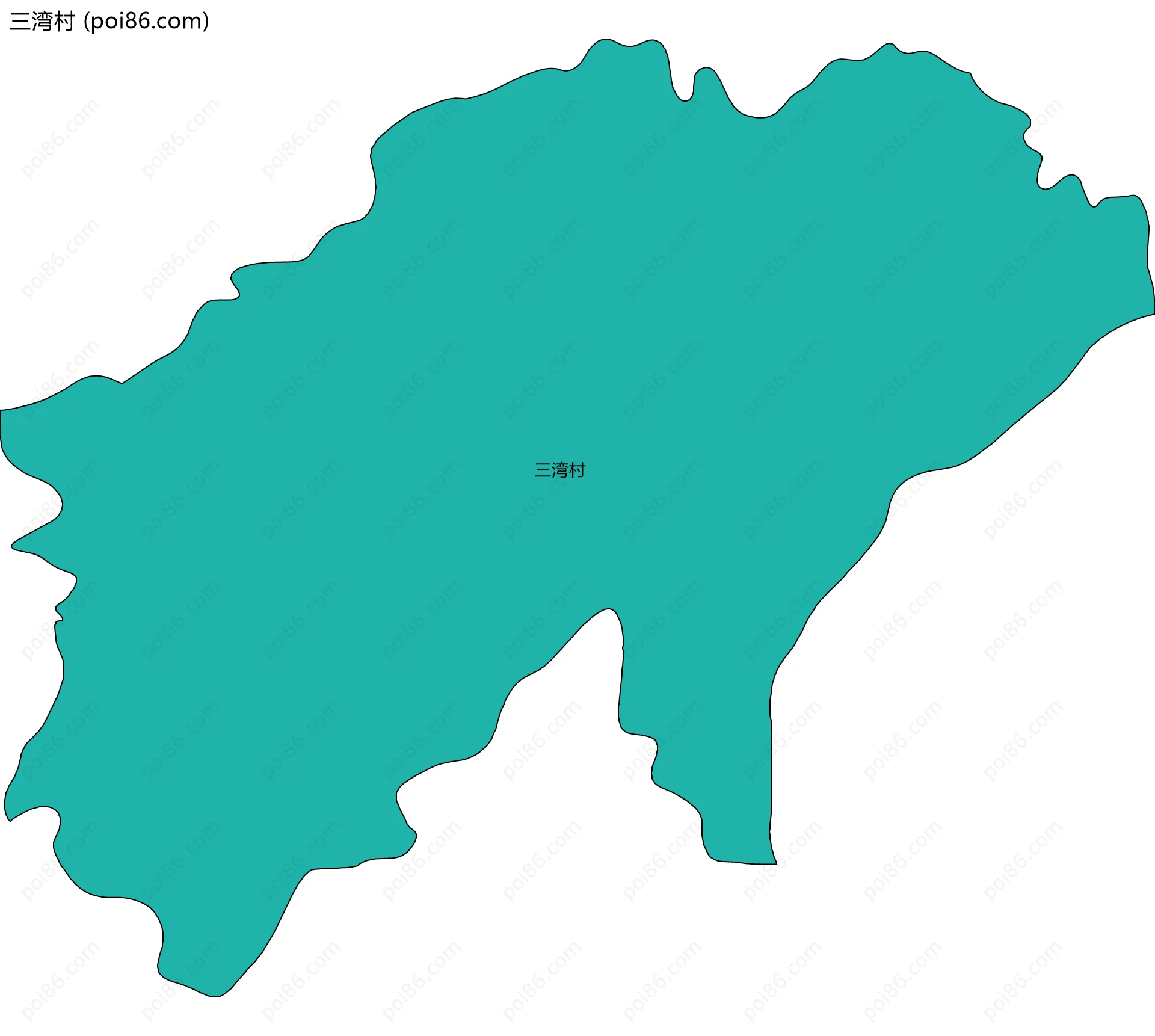 三湾村边界地图