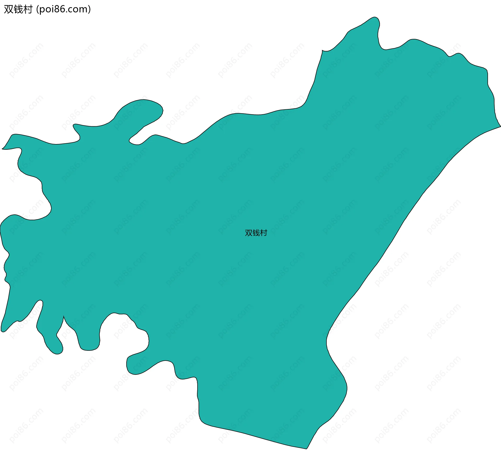 双钱村边界地图