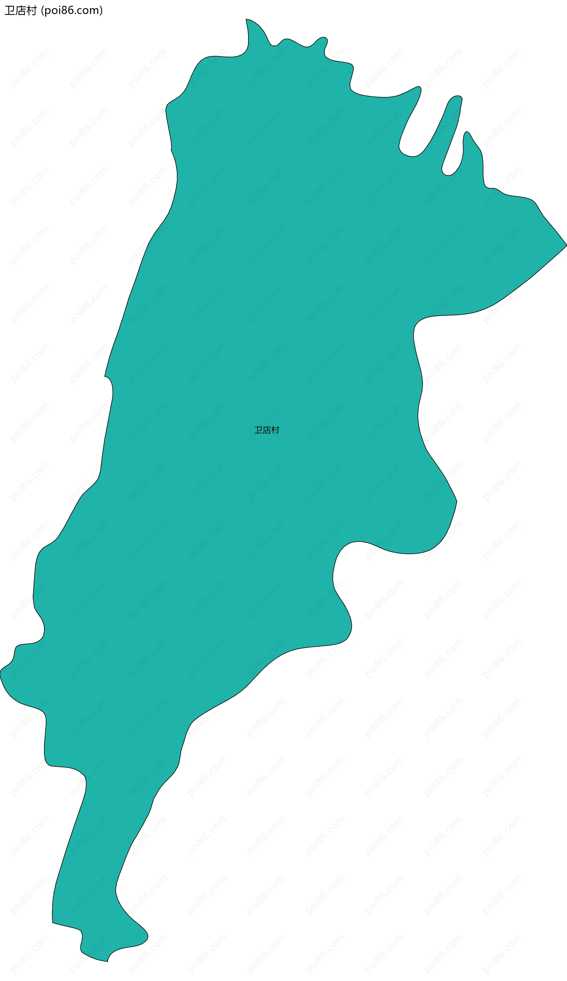 卫店村边界地图