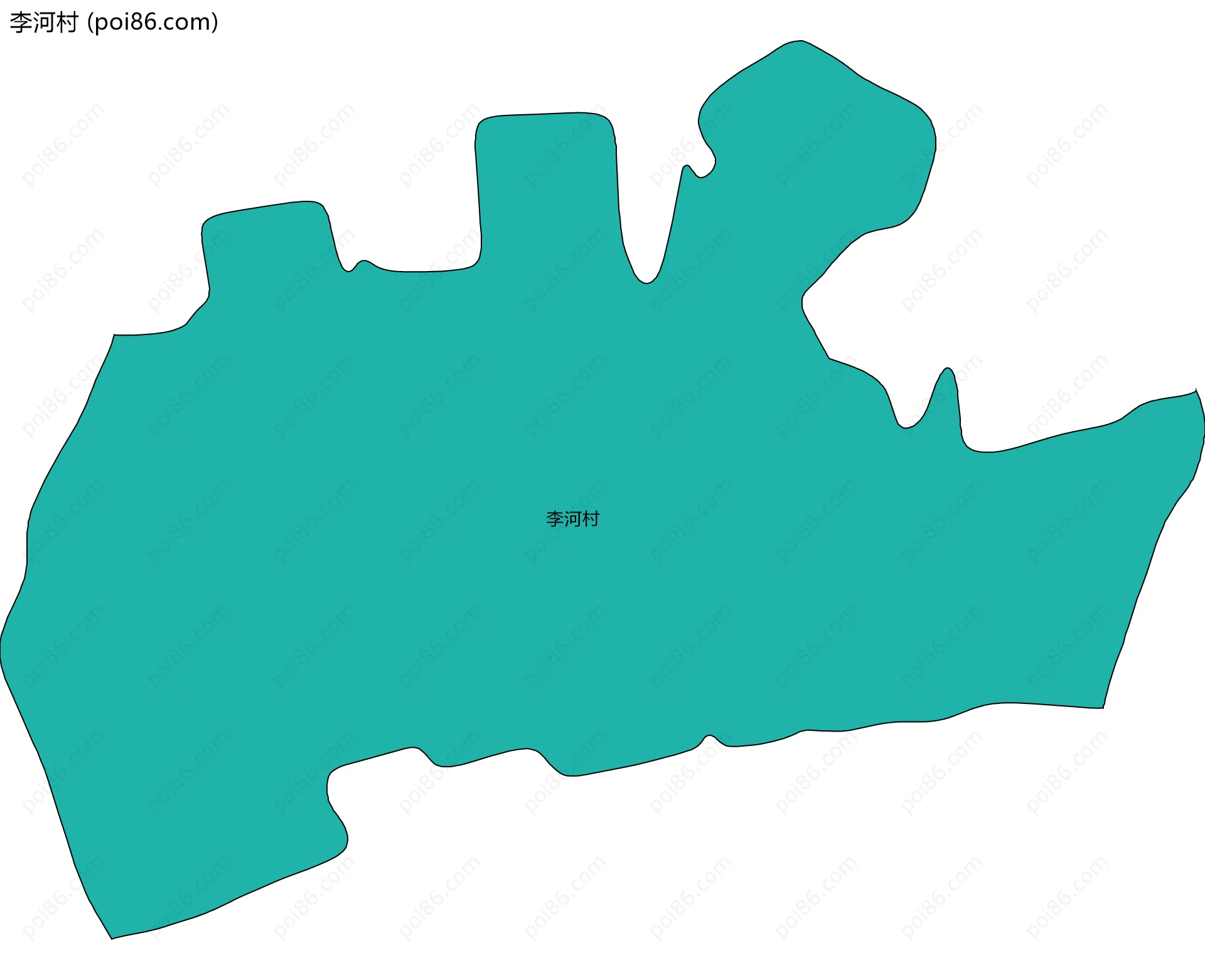 李河村边界地图