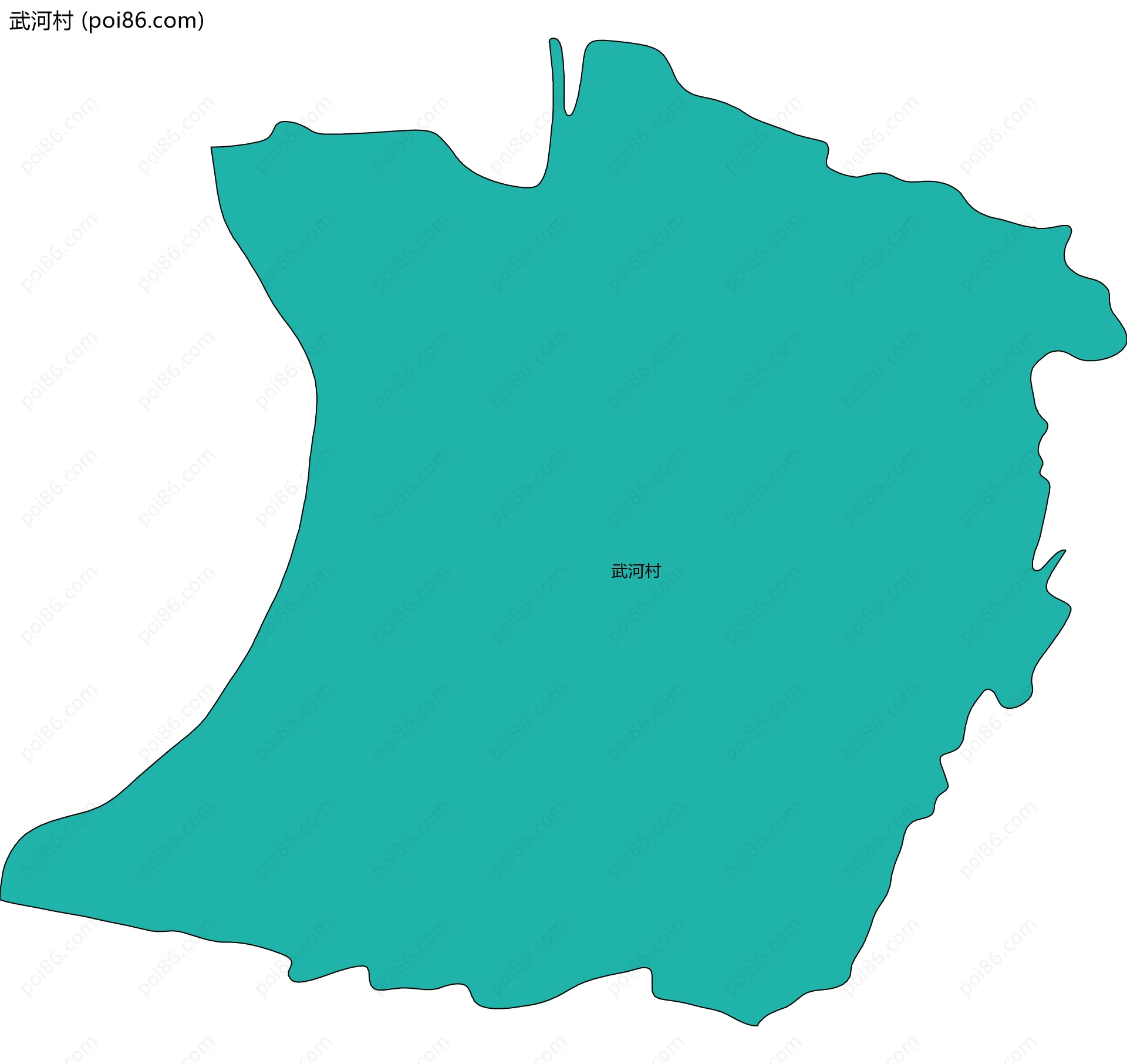 武河村边界地图