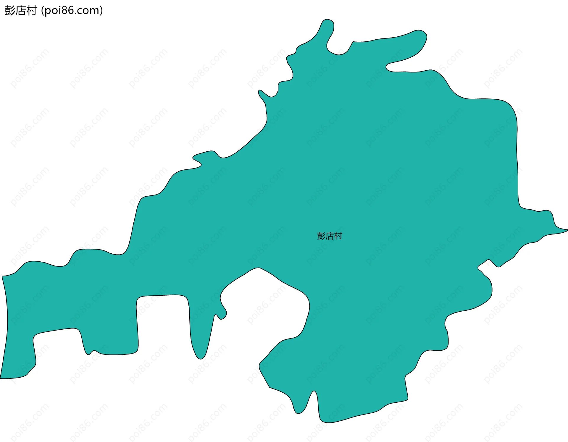 彭店村边界地图