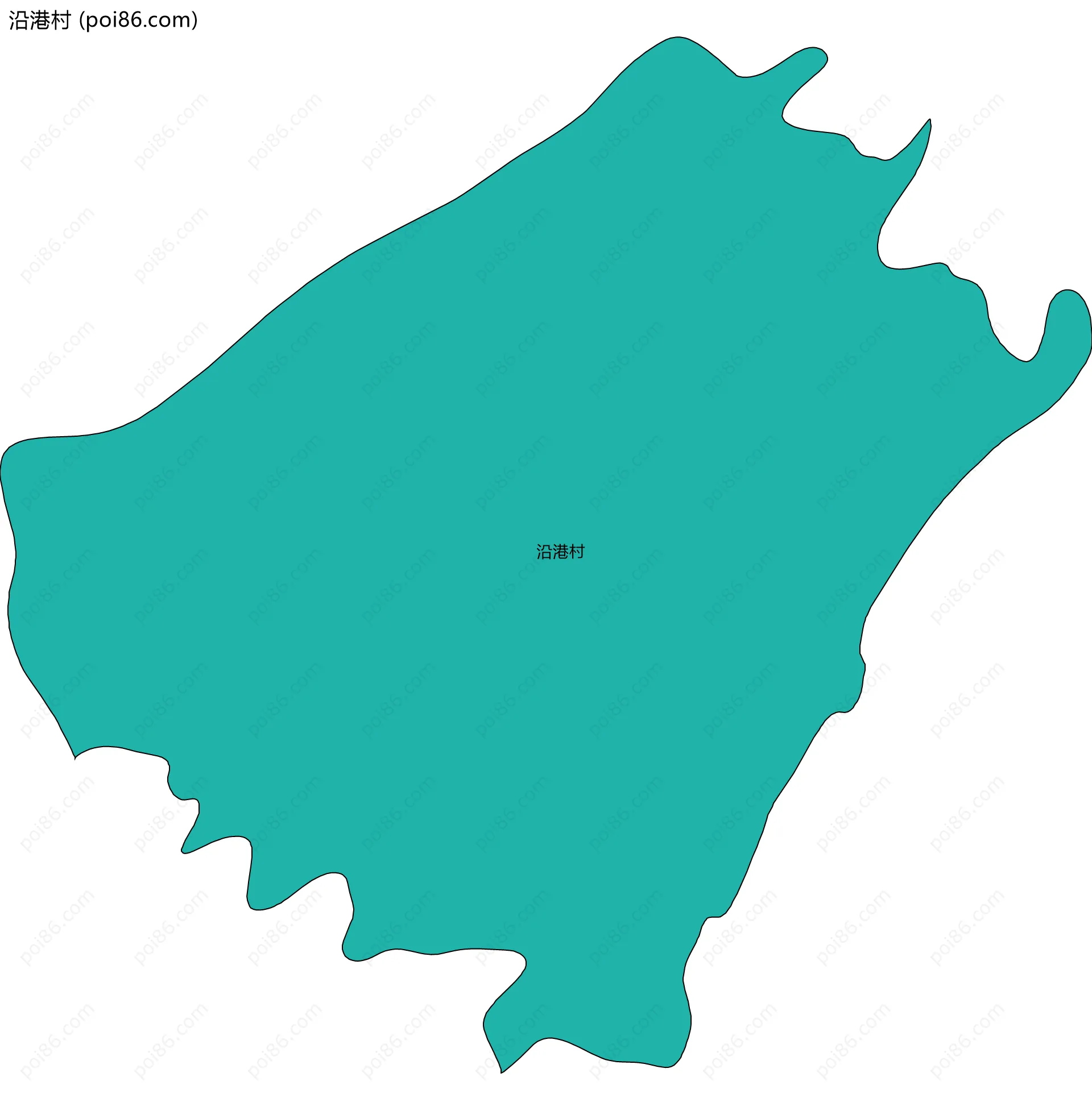 沿港村边界地图