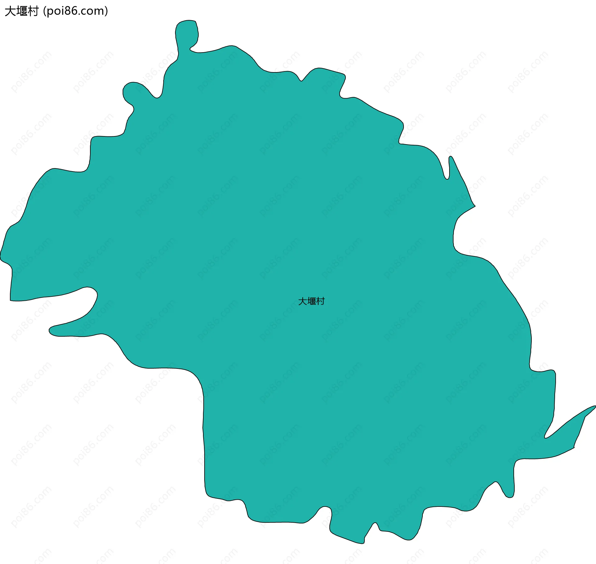 大堰村边界地图