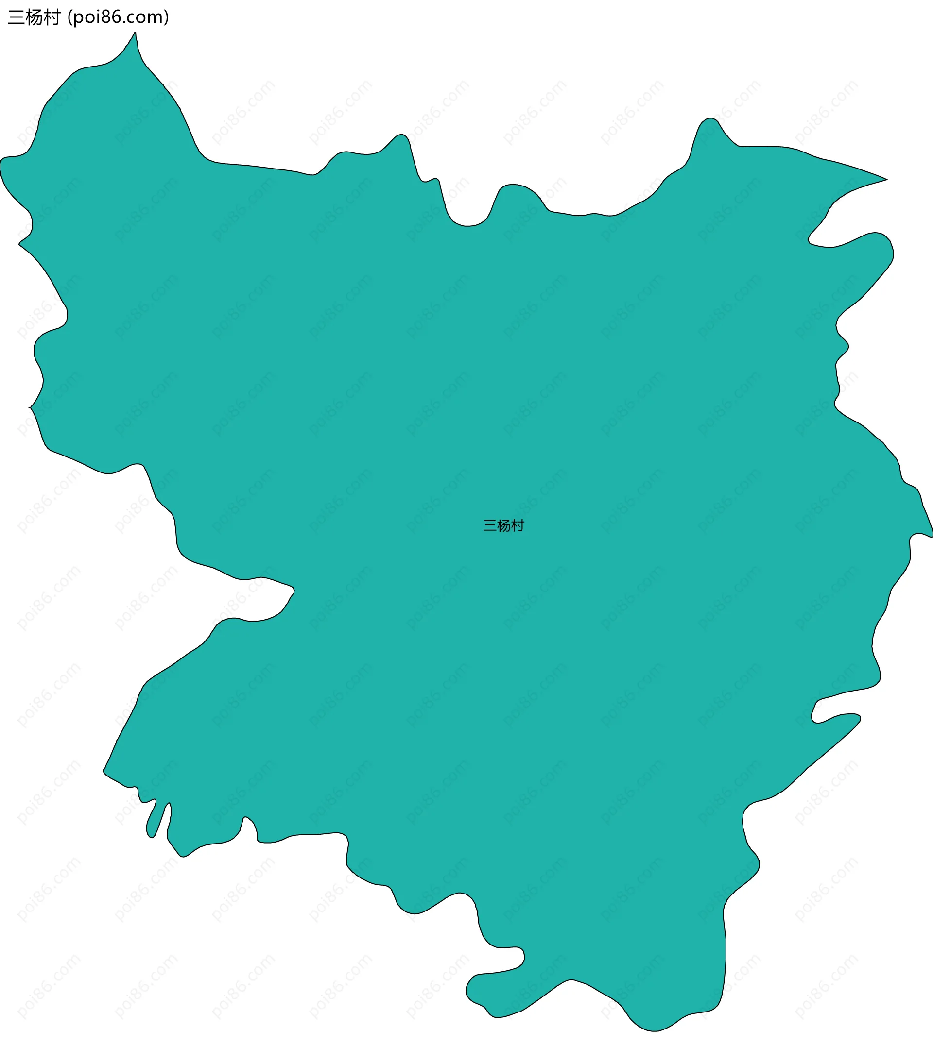 三杨村边界地图