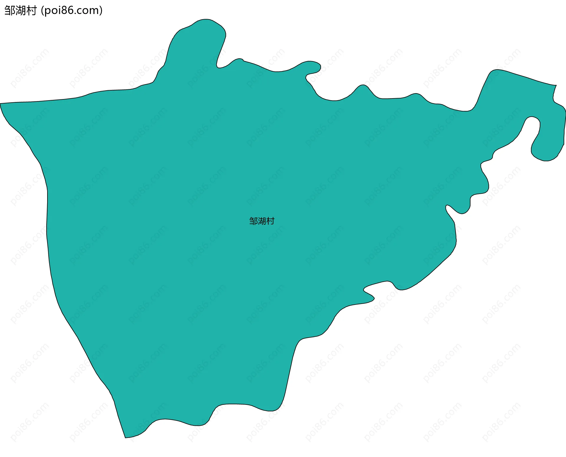 邹湖村边界地图