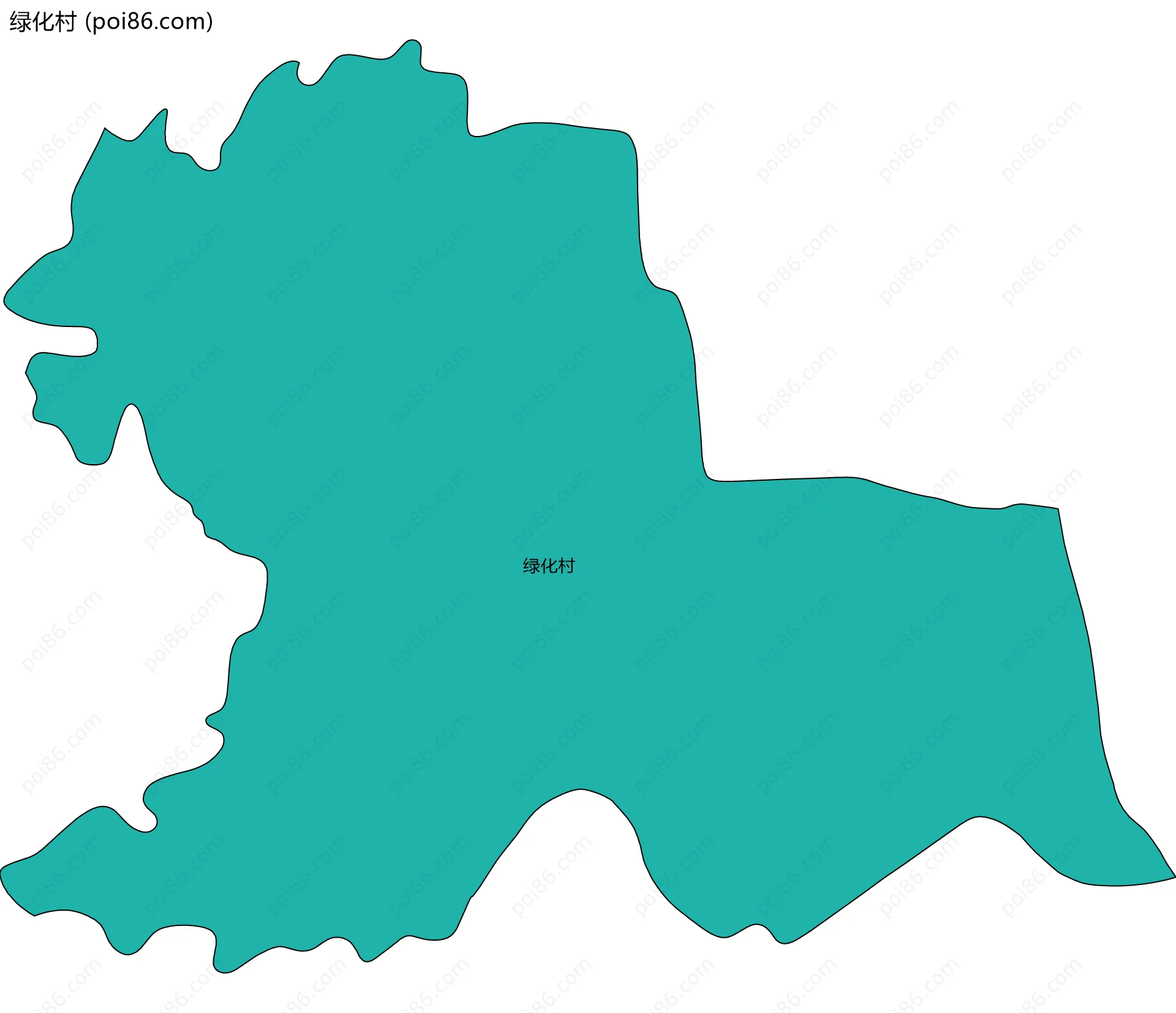 绿化村边界地图