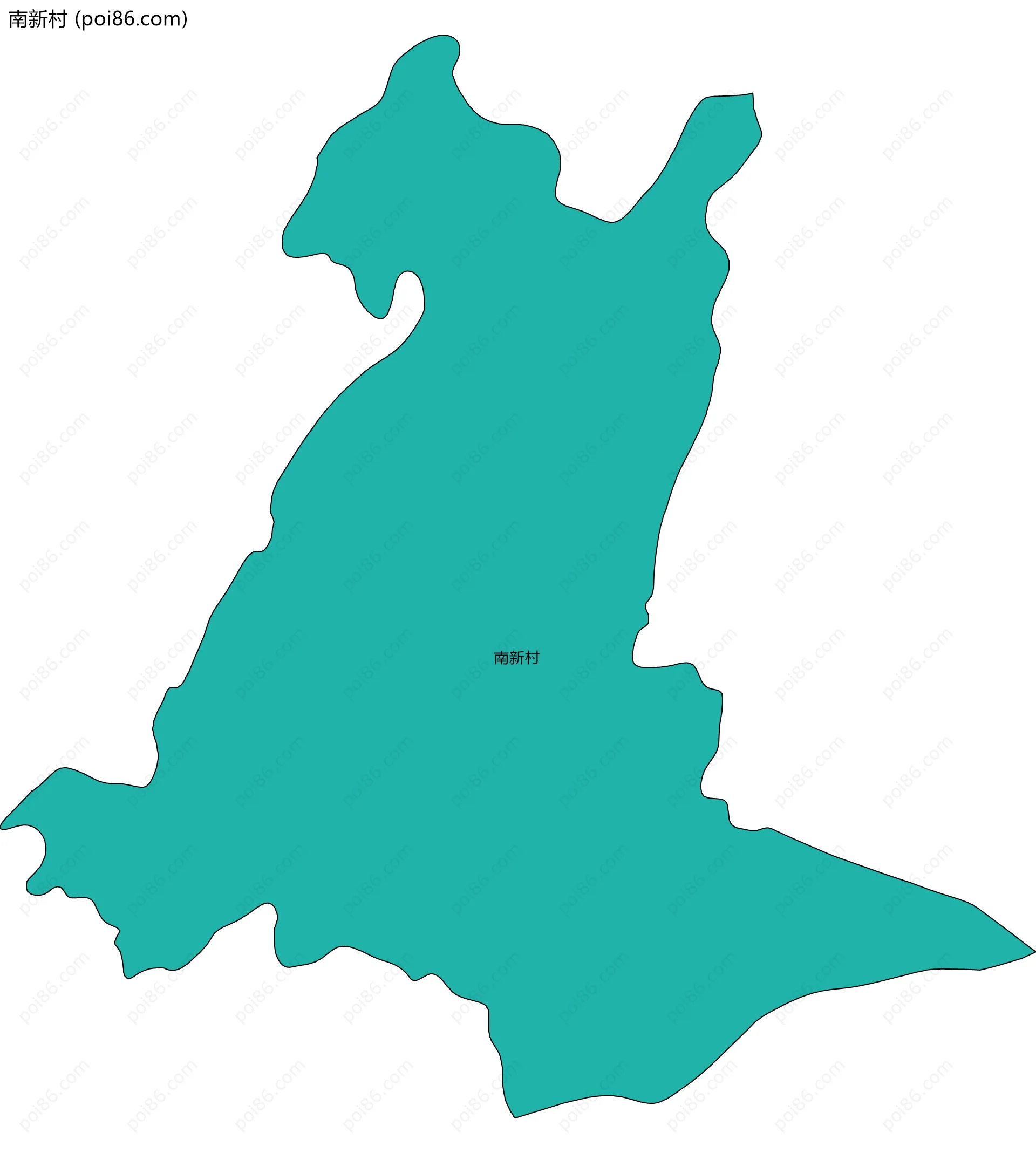 南新村边界地图