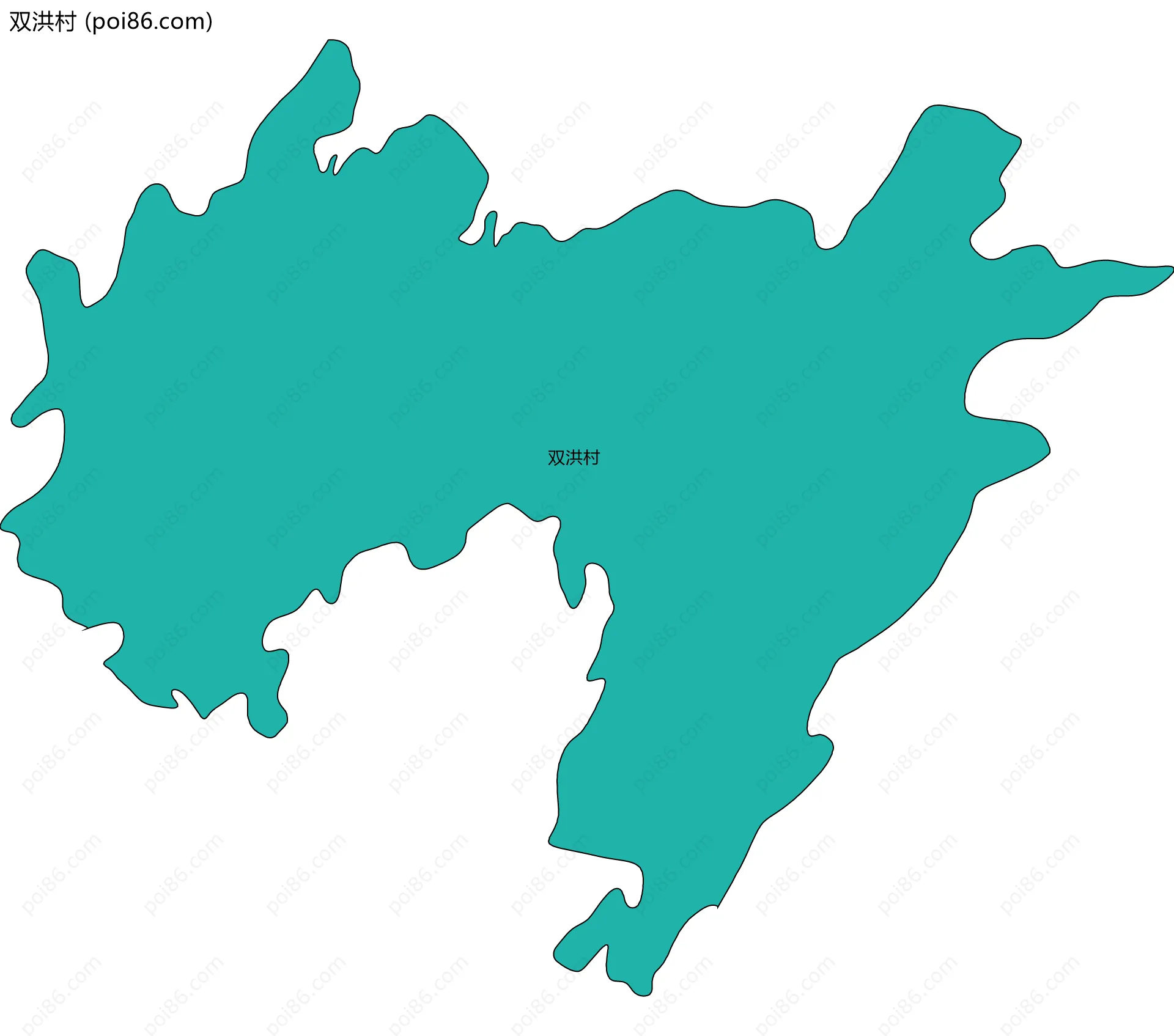 双洪村边界地图