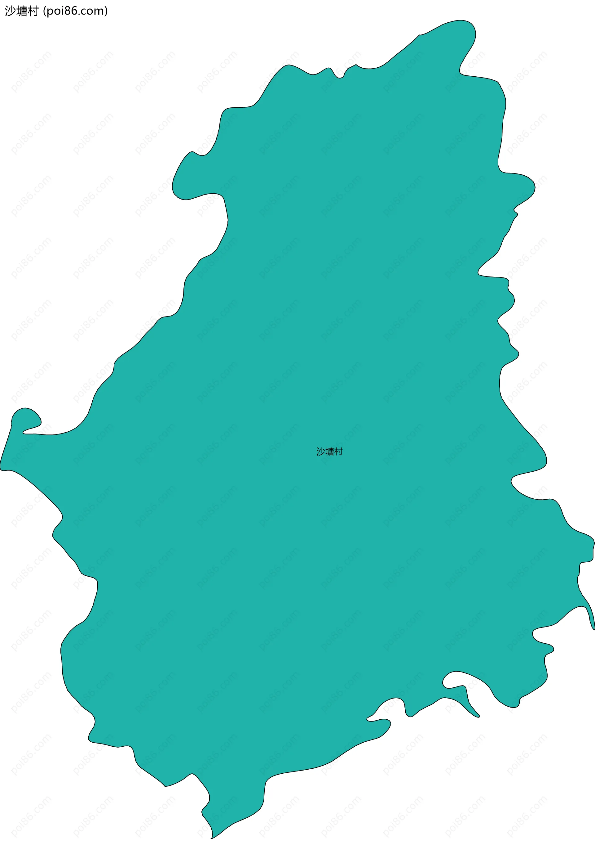 沙塘村边界地图