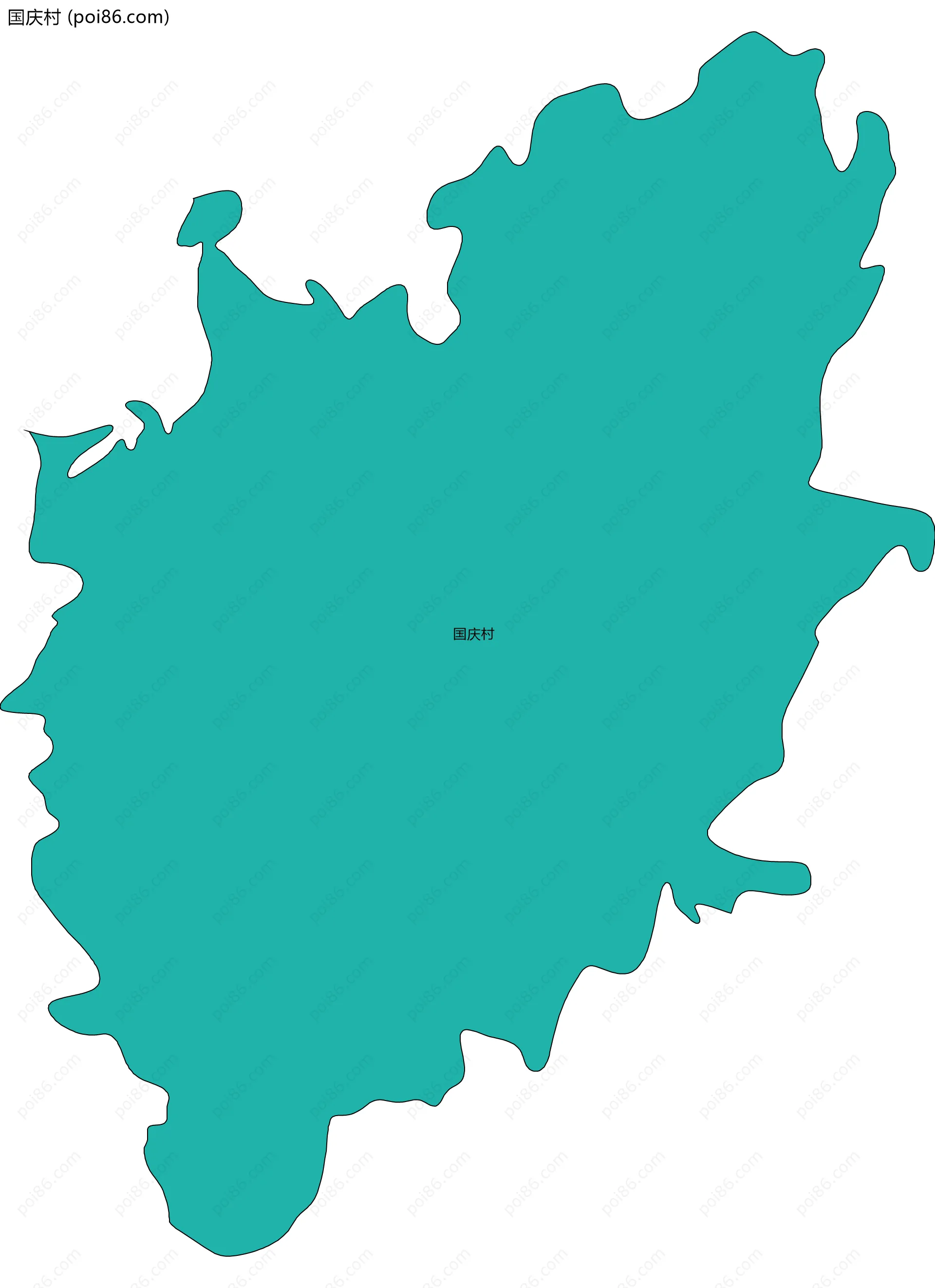 国庆村边界地图
