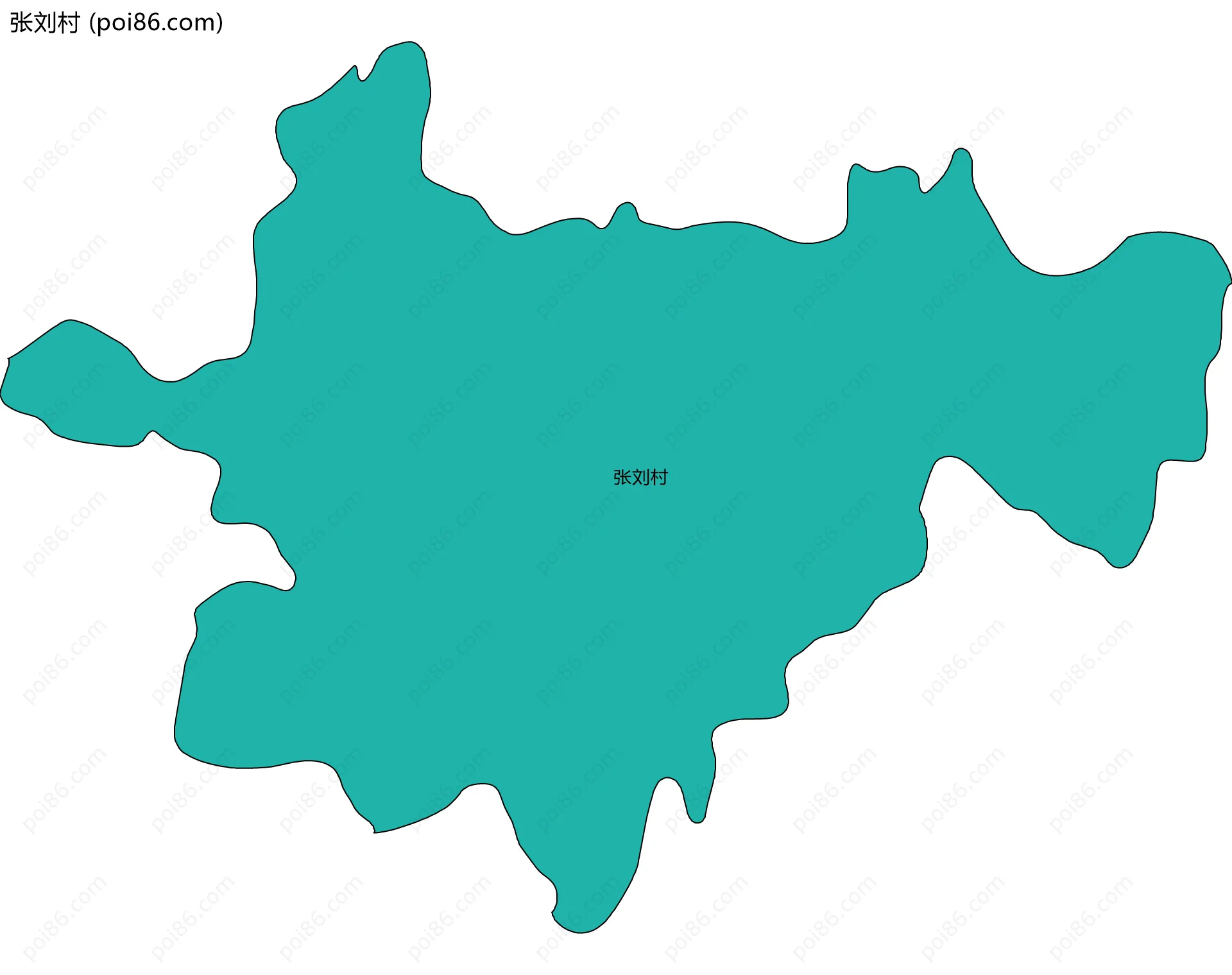 张刘村边界地图