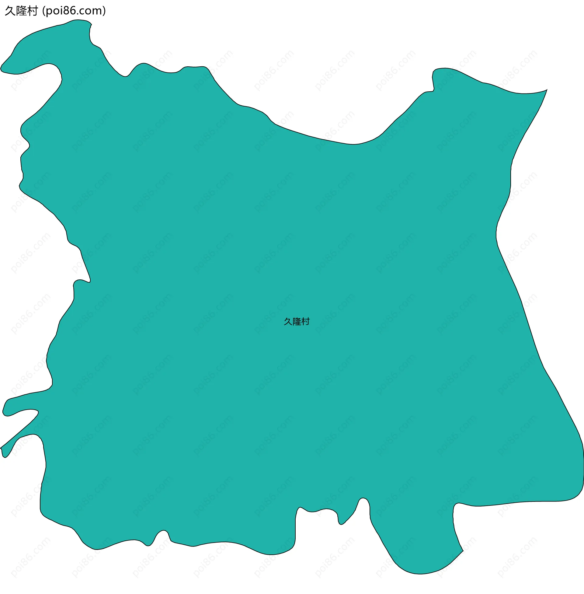久隆村边界地图