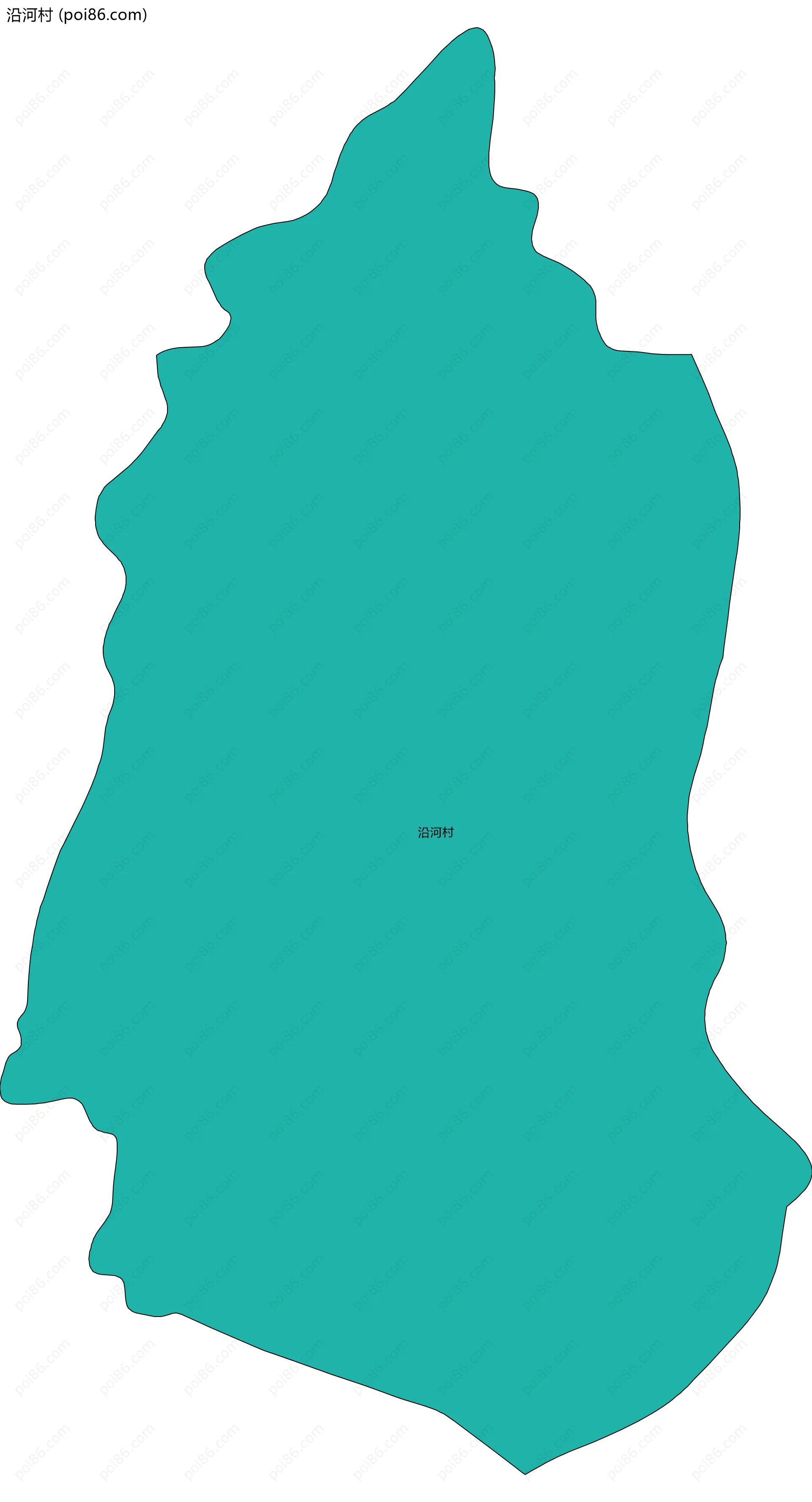 沿河村边界地图