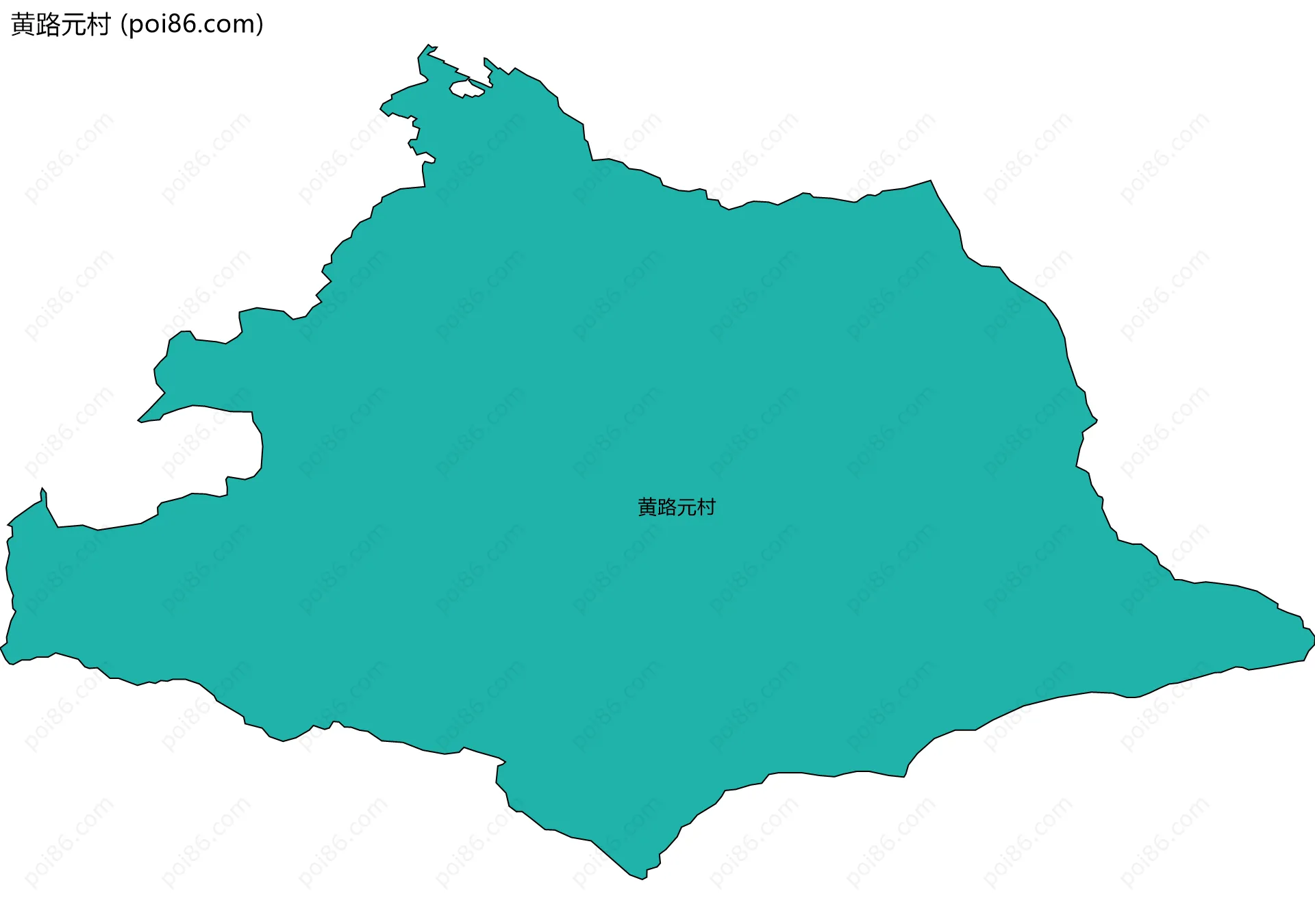 黄路元村边界地图