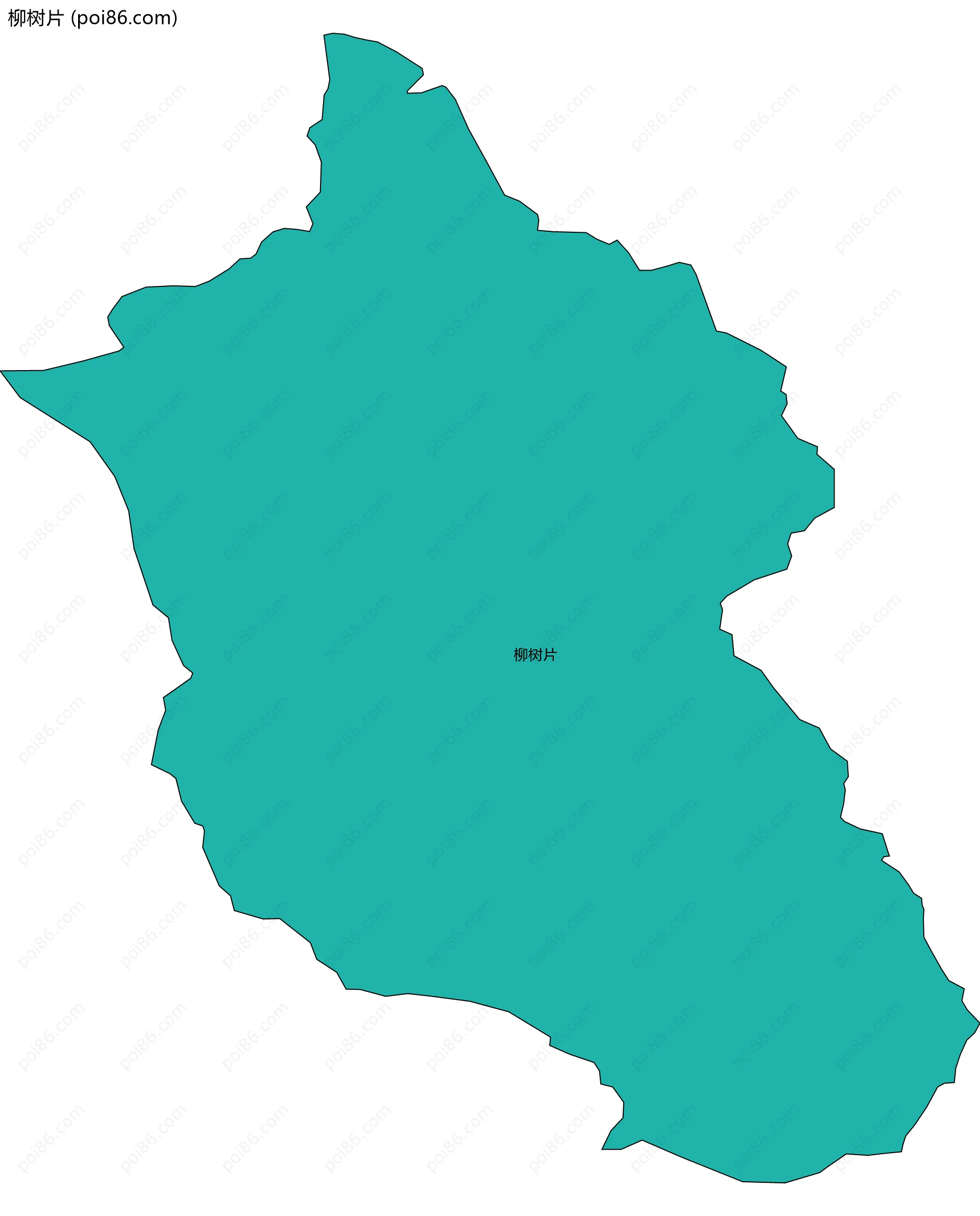 柳树片边界地图