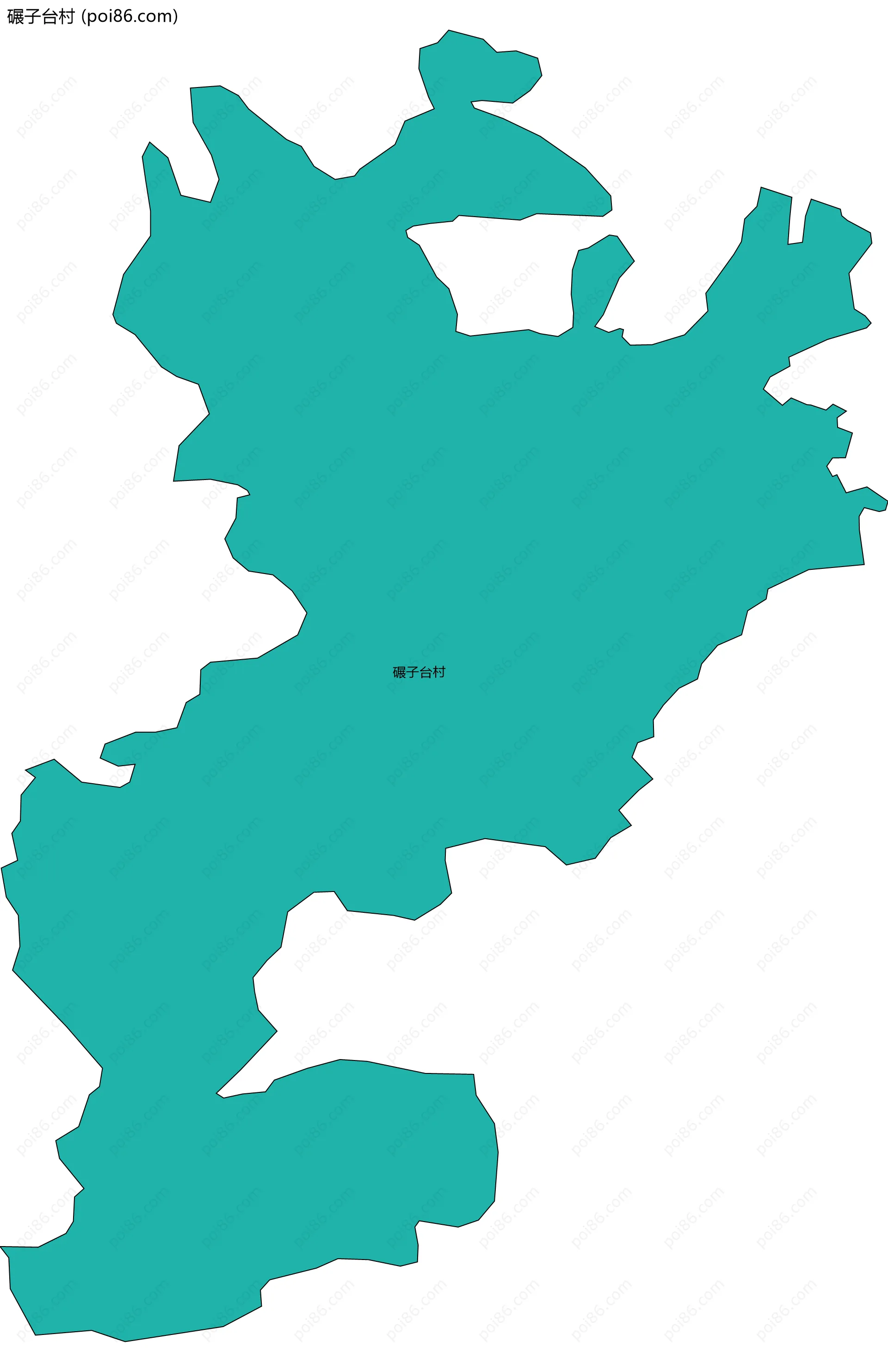 碾子台村边界地图