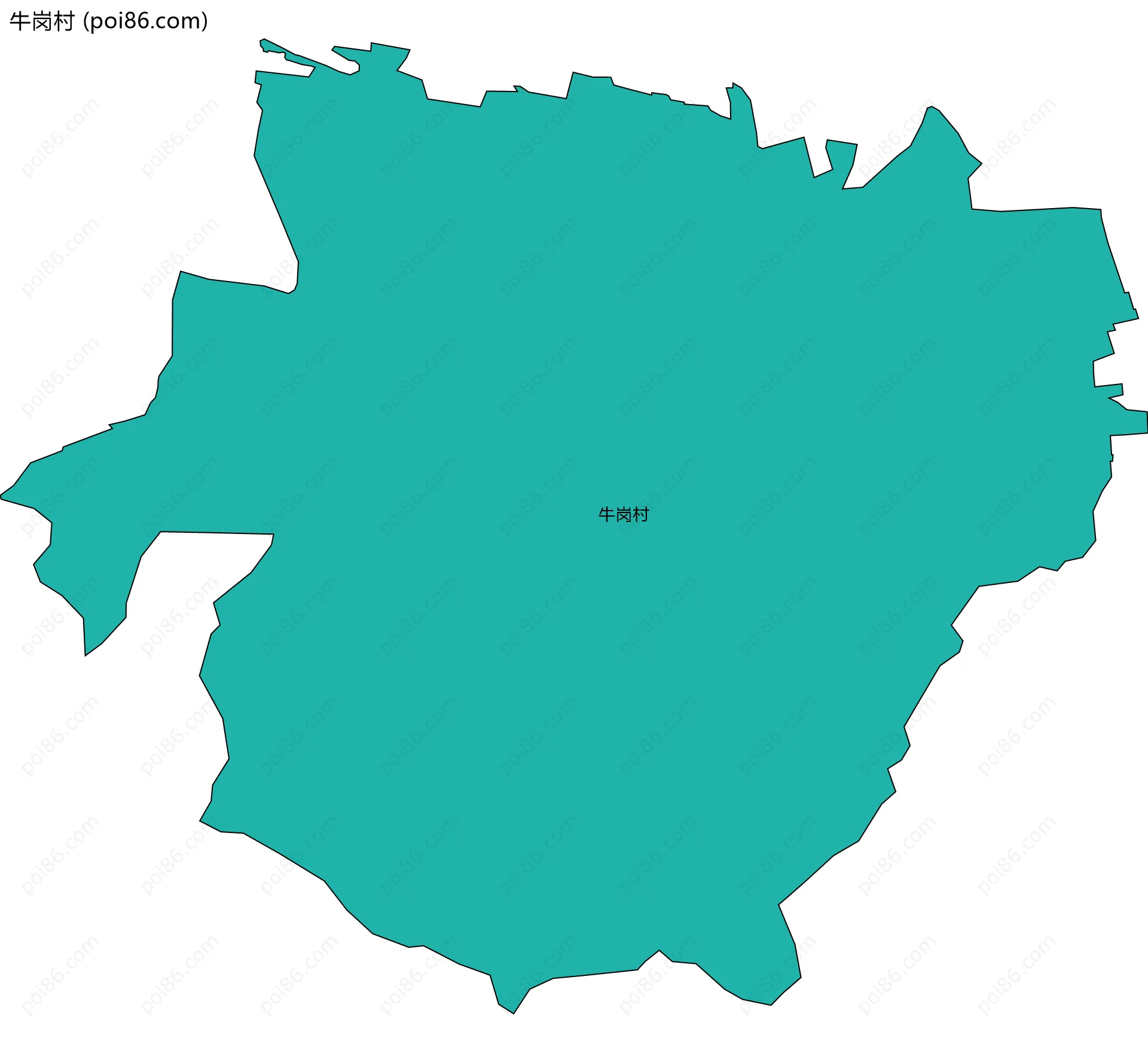 牛岗村边界地图