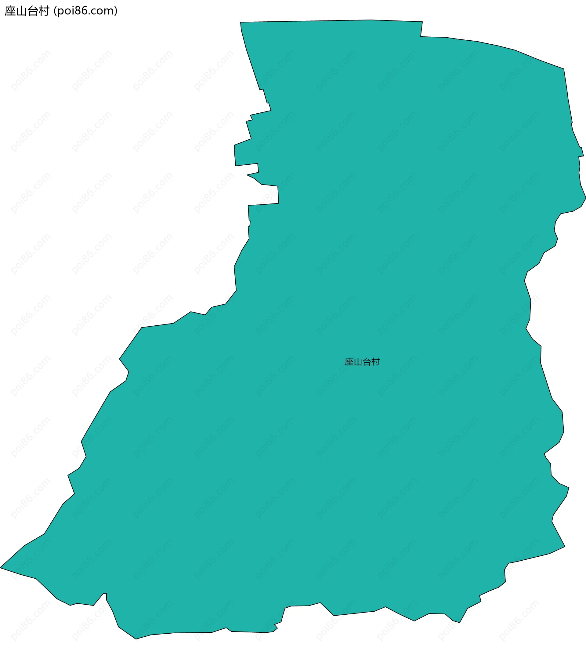 座山台村边界地图