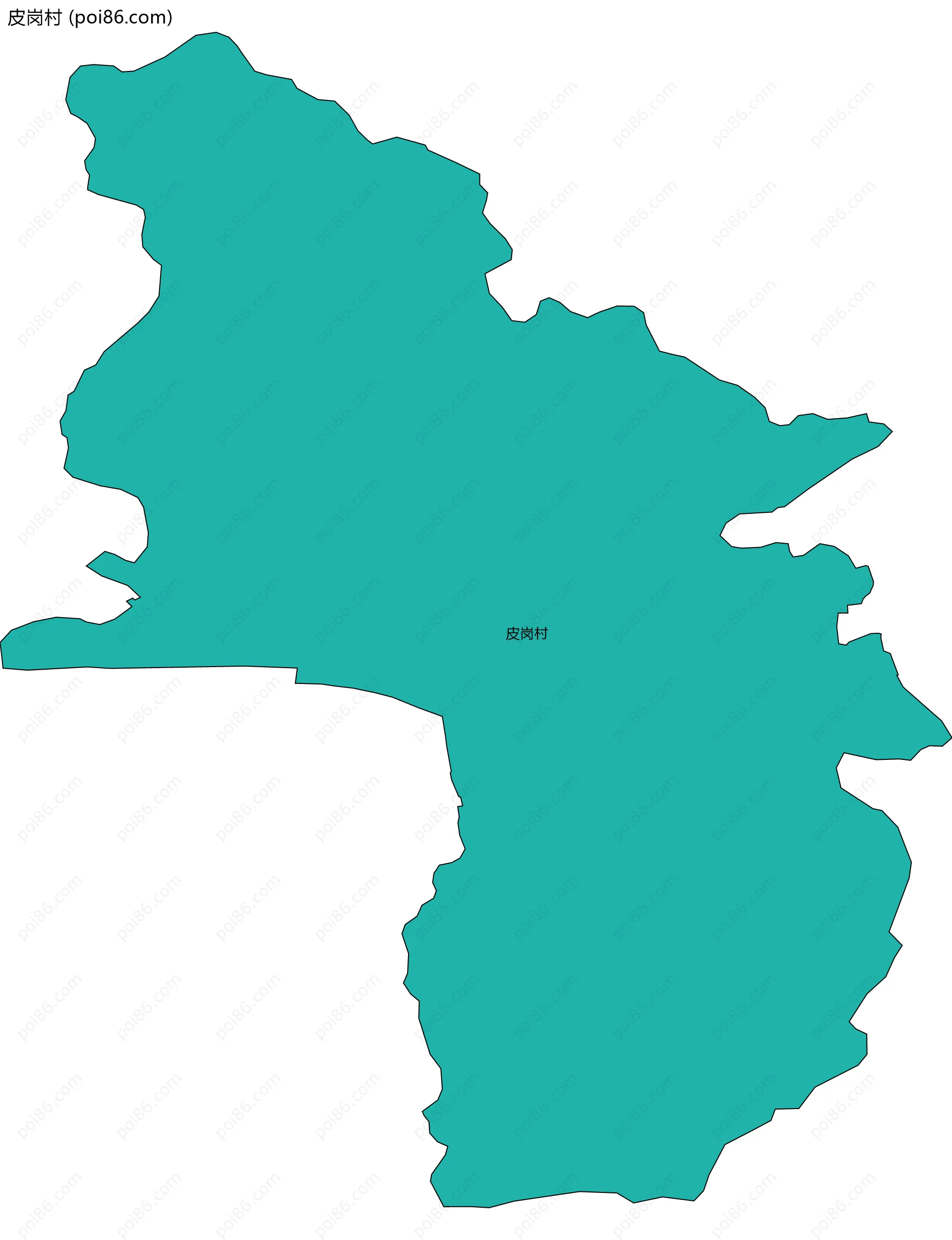 皮岗村边界地图