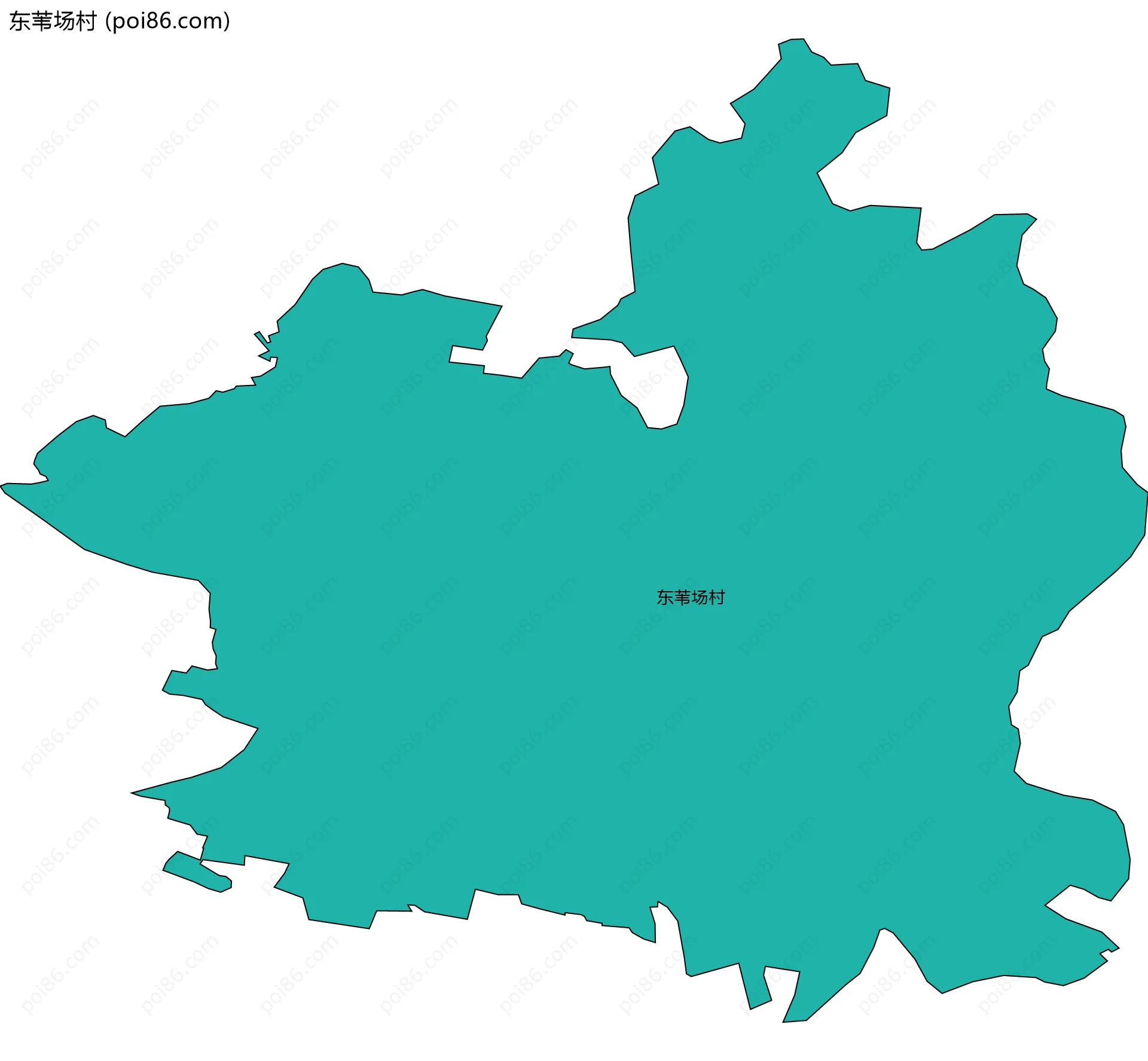 东苇场村边界地图