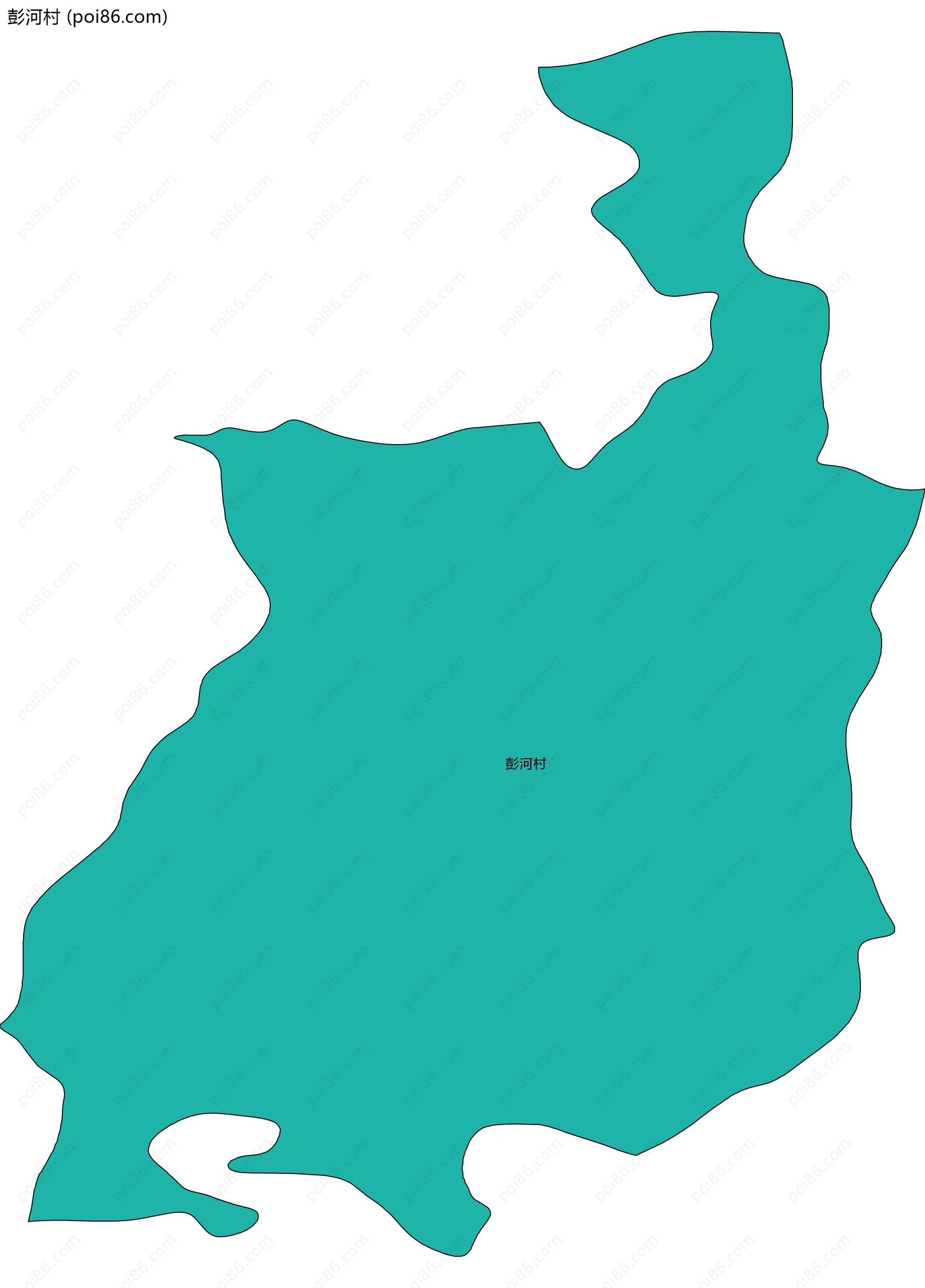 彭河村边界地图