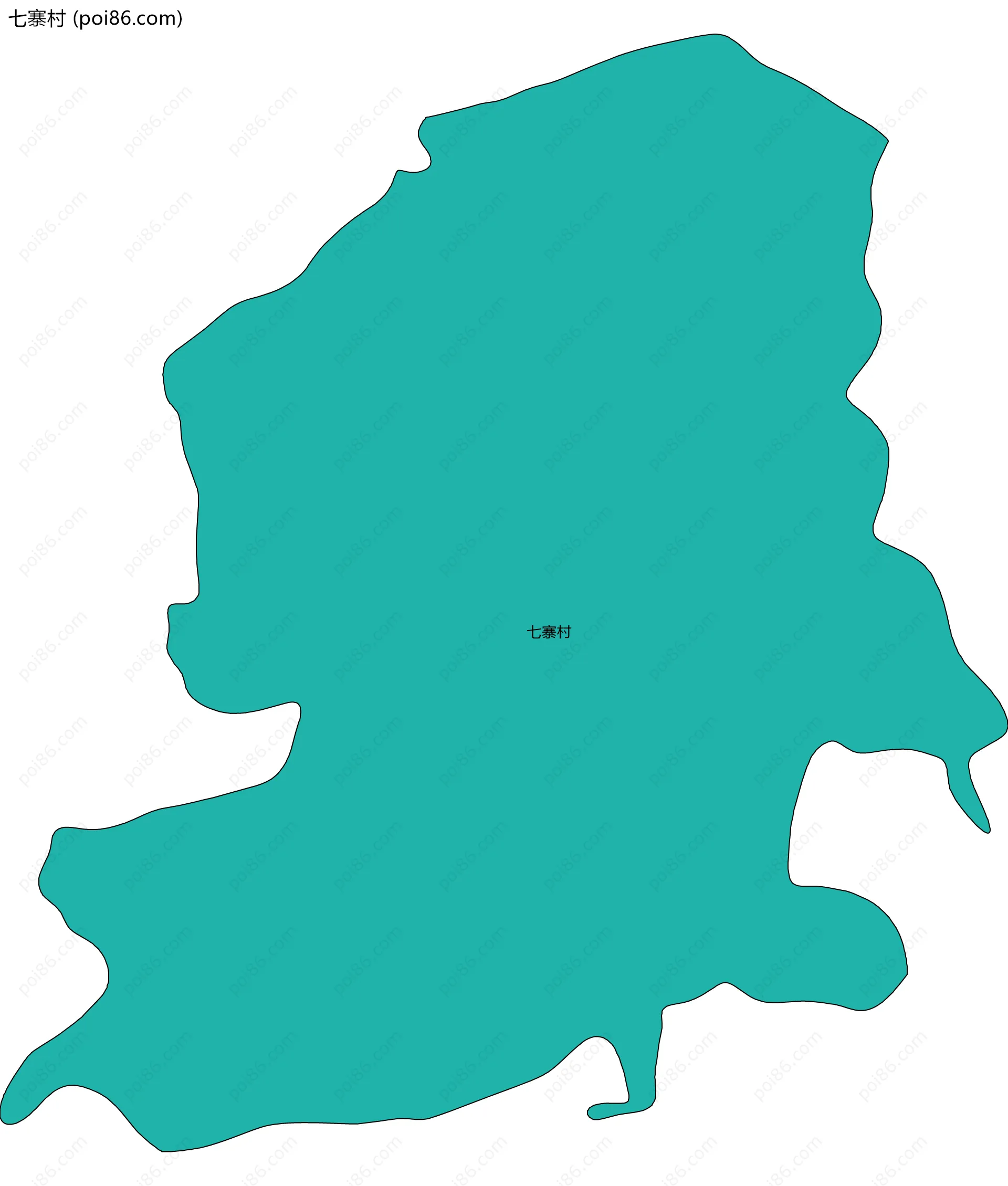 七寨村边界地图