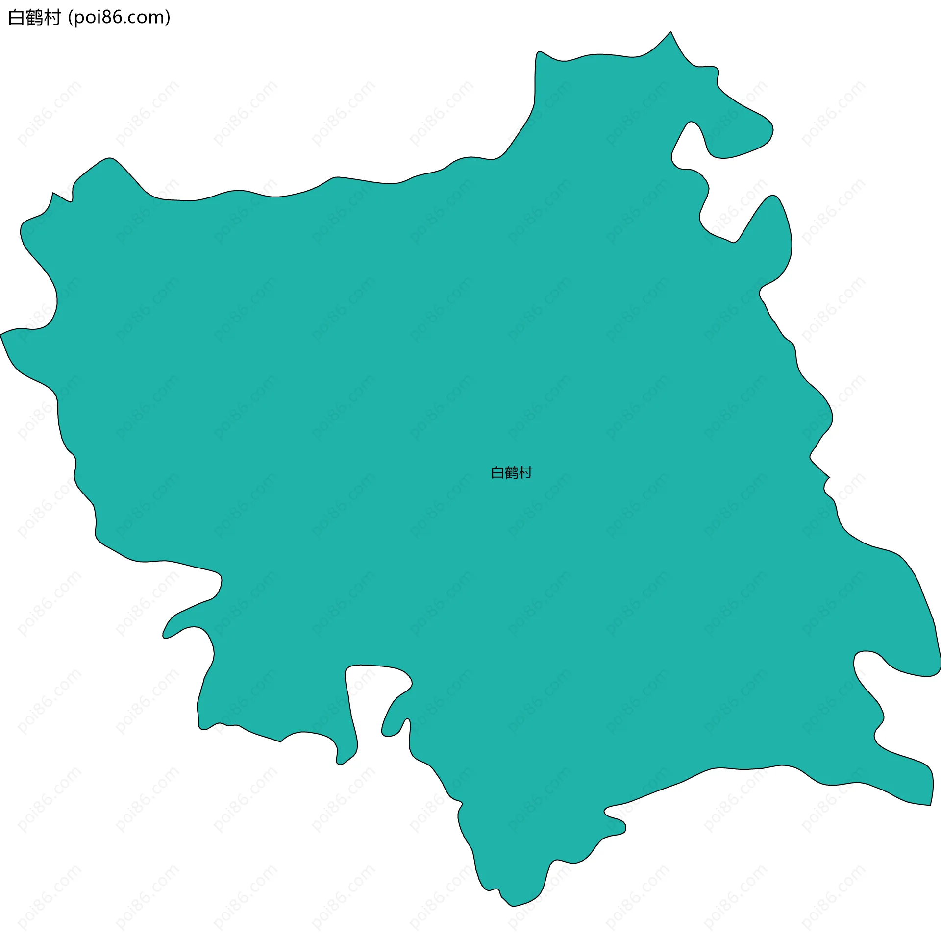 白鹤村边界地图