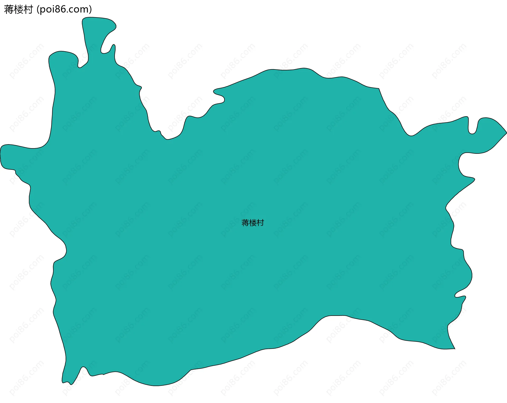 蒋楼村边界地图