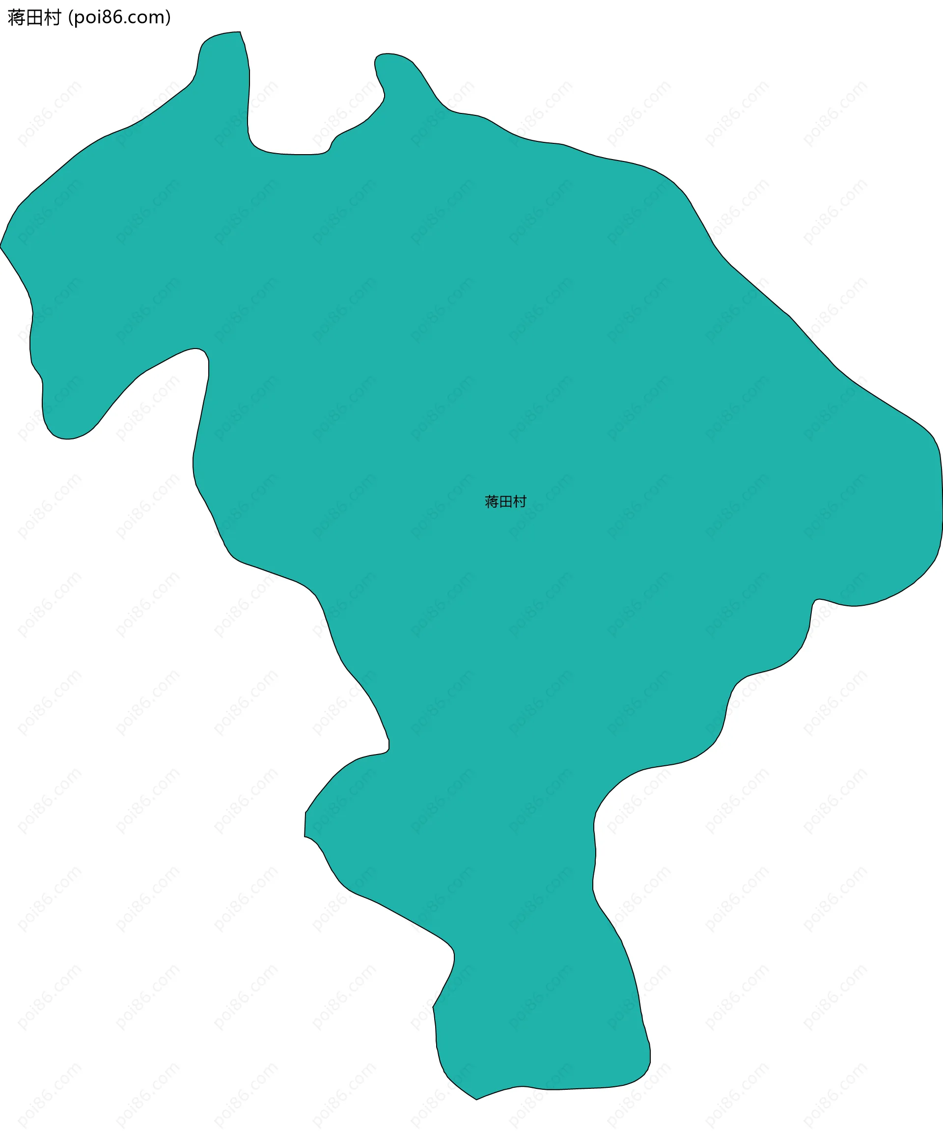 蒋田村边界地图