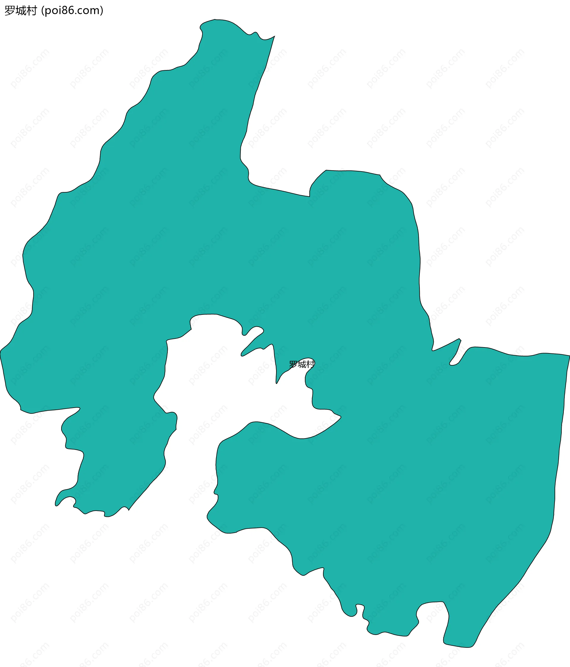 罗城村边界地图