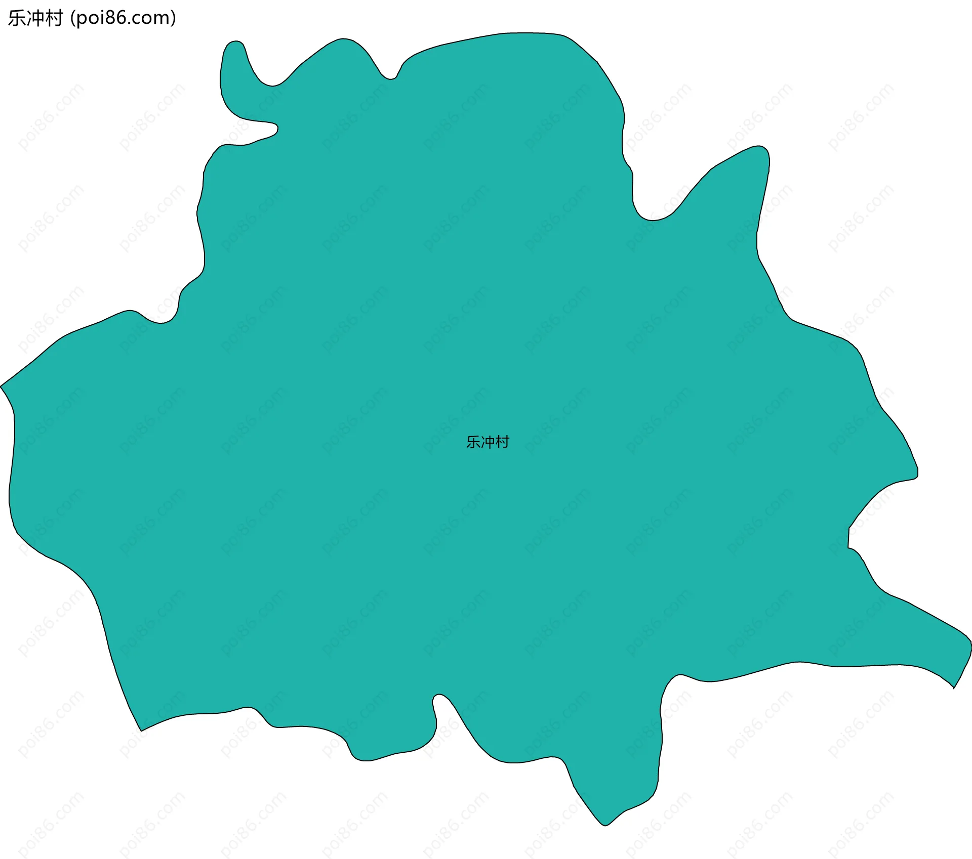 乐冲村边界地图