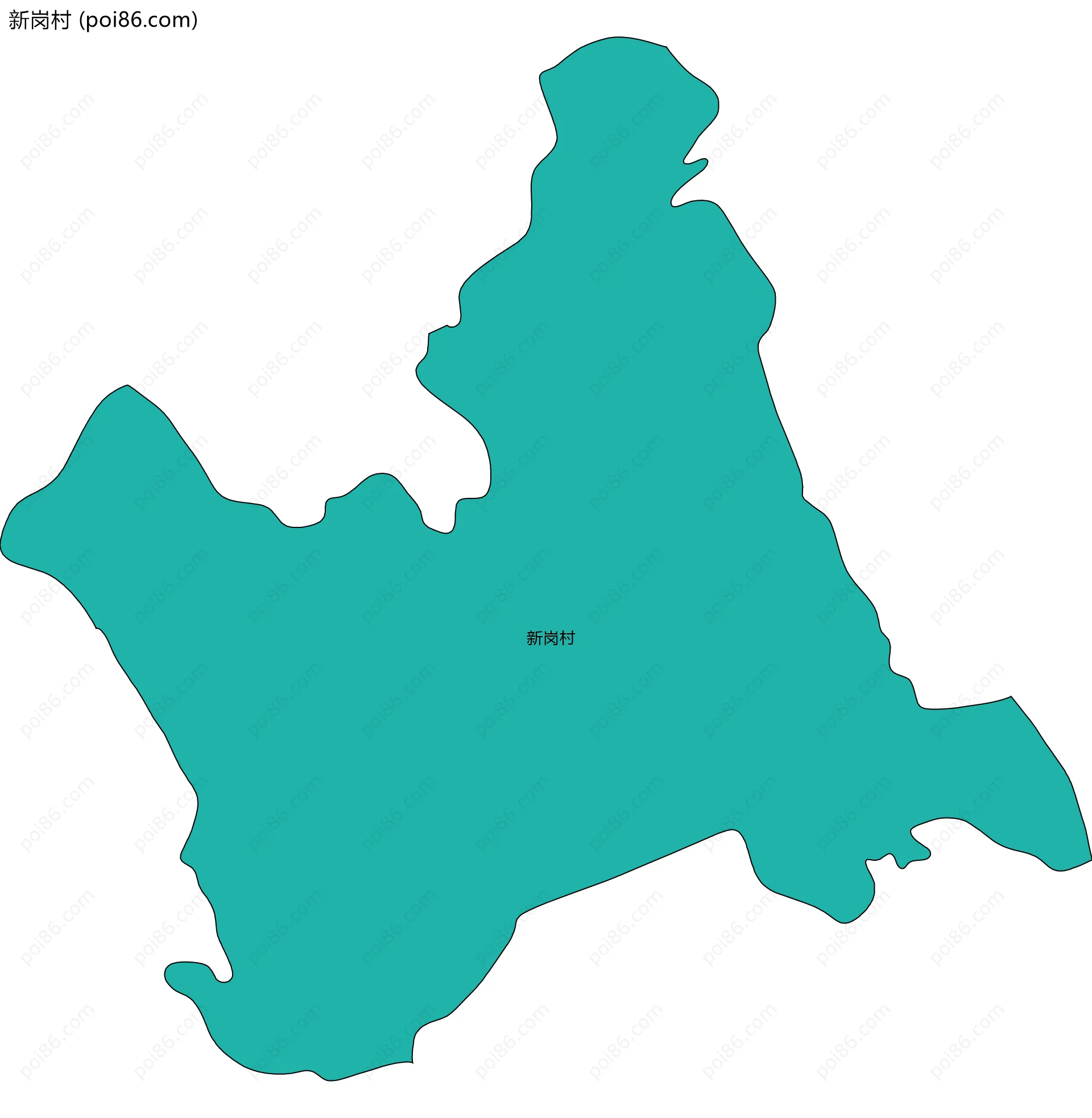 新岗村边界地图