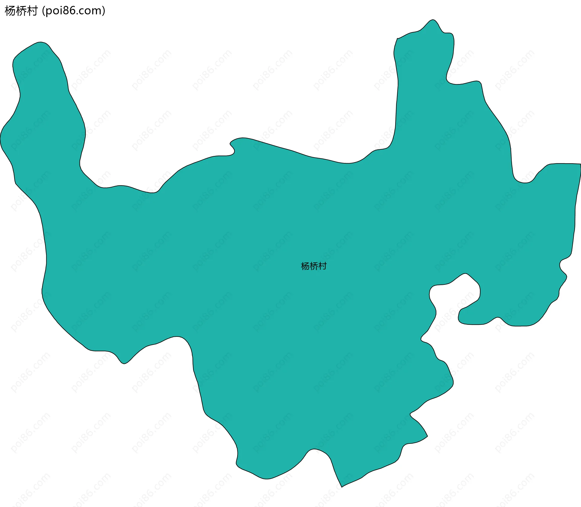 杨桥村边界地图