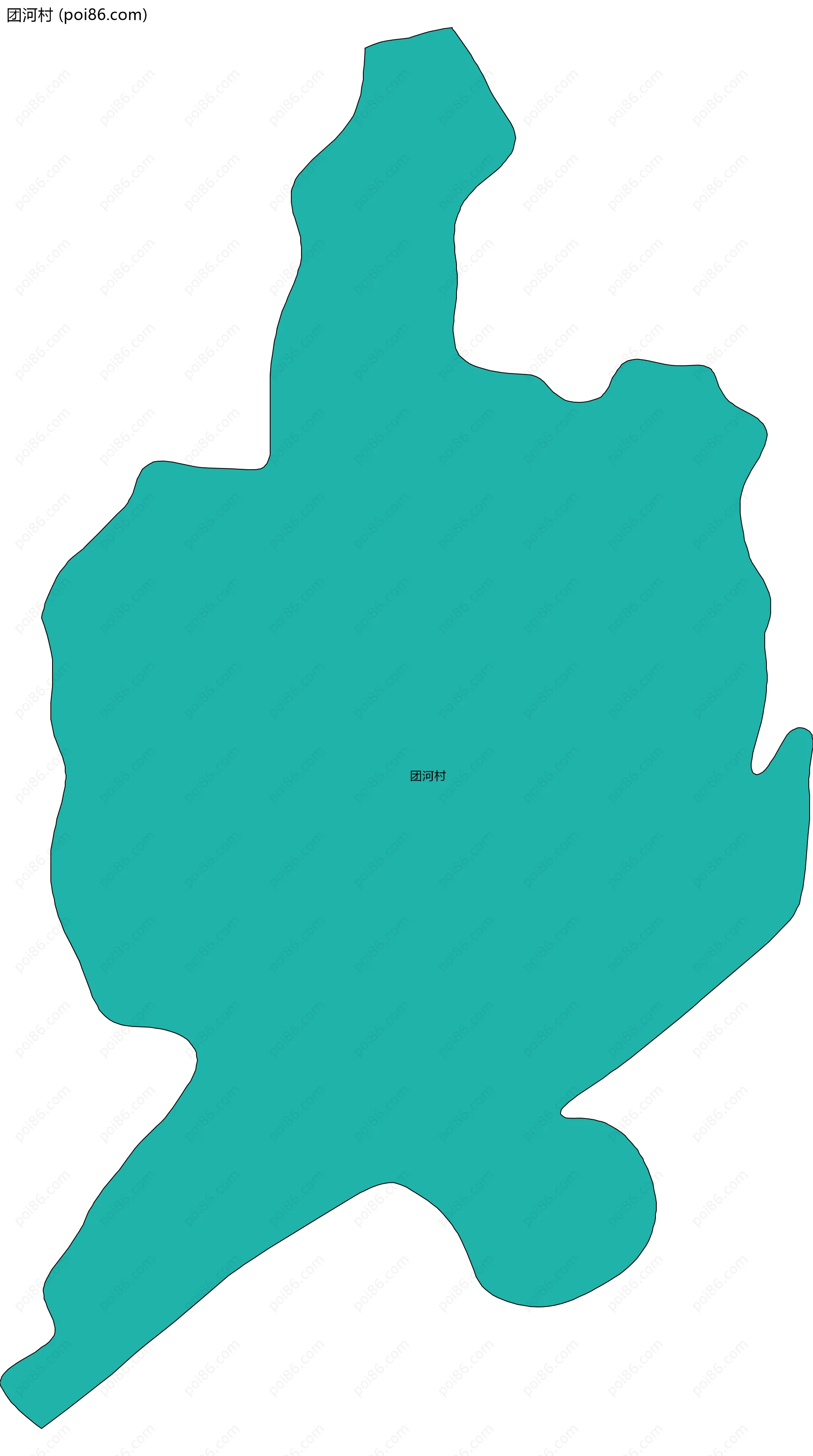 团河村边界地图