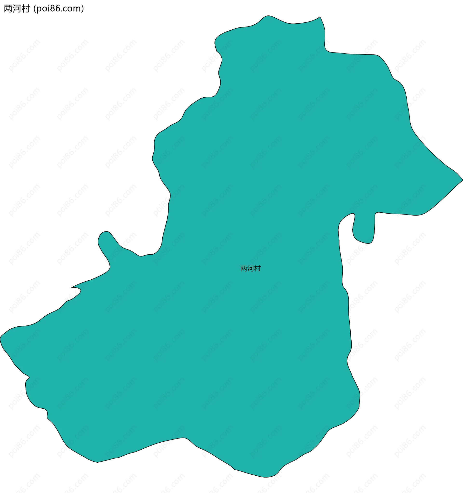 两河村边界地图