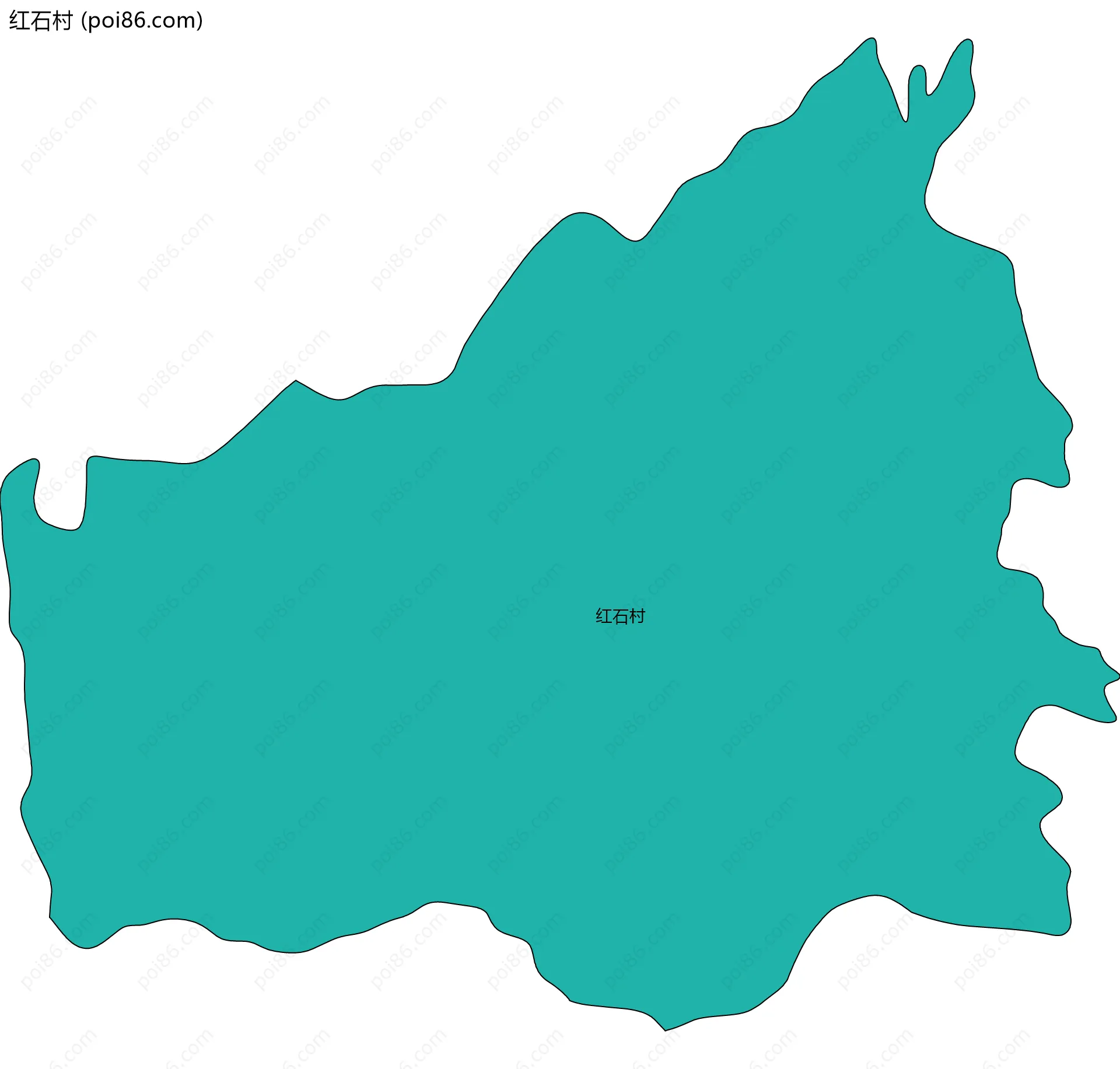 红石村边界地图
