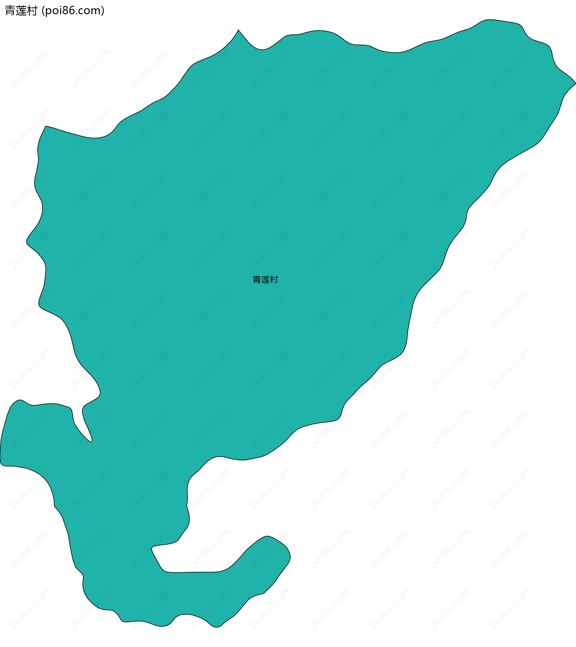 青莲村边界地图