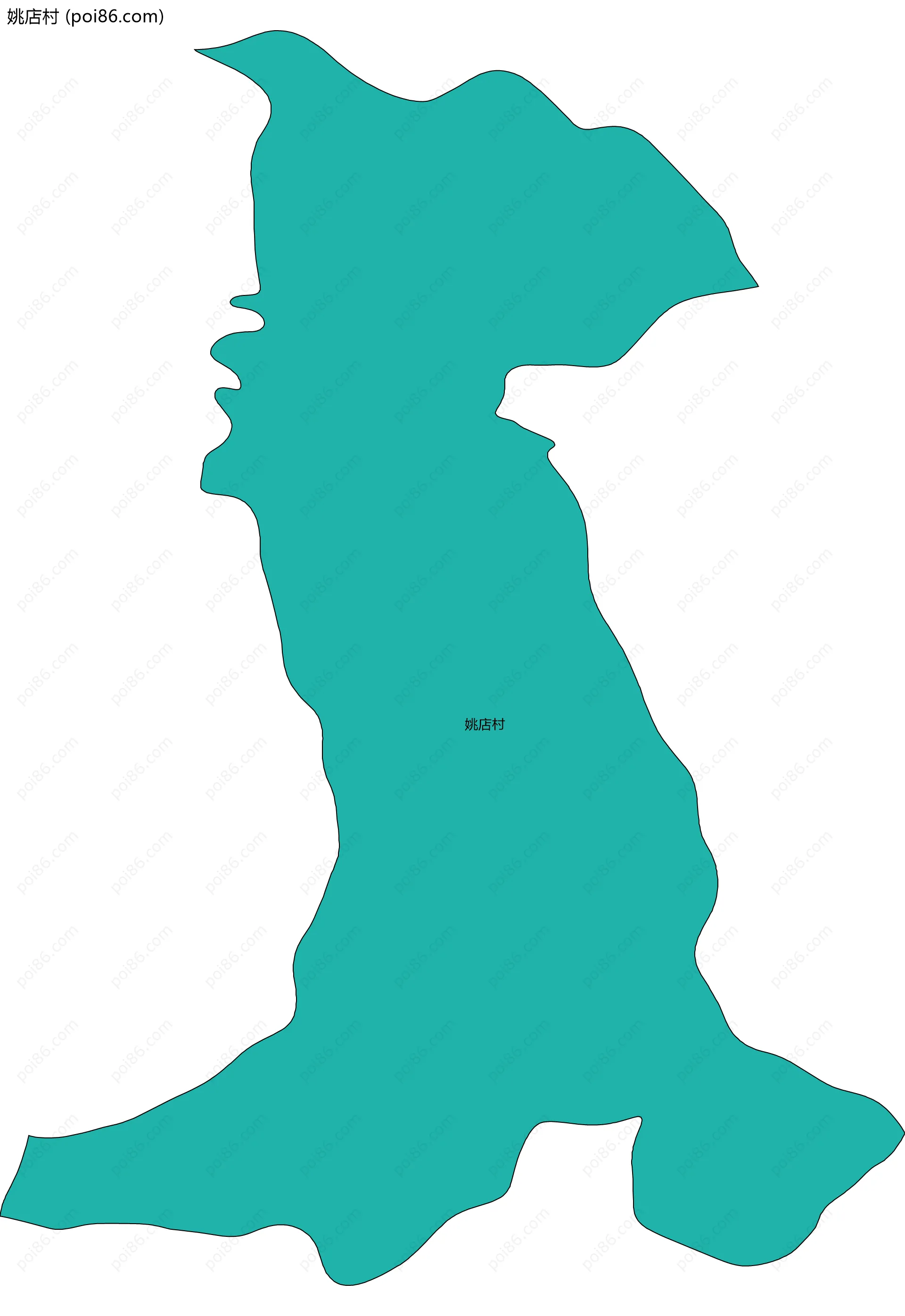 姚店村边界地图